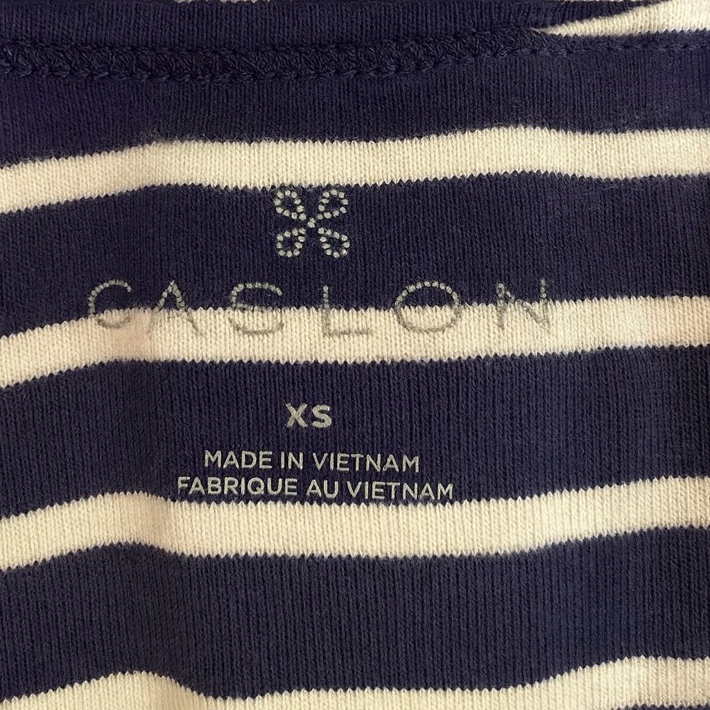 Other Caslon Women’s XS Blue White Striped Cotton Tank Top Sleevel Size XS / US 0-2 / IT 36-38 - 5 Thumbnail