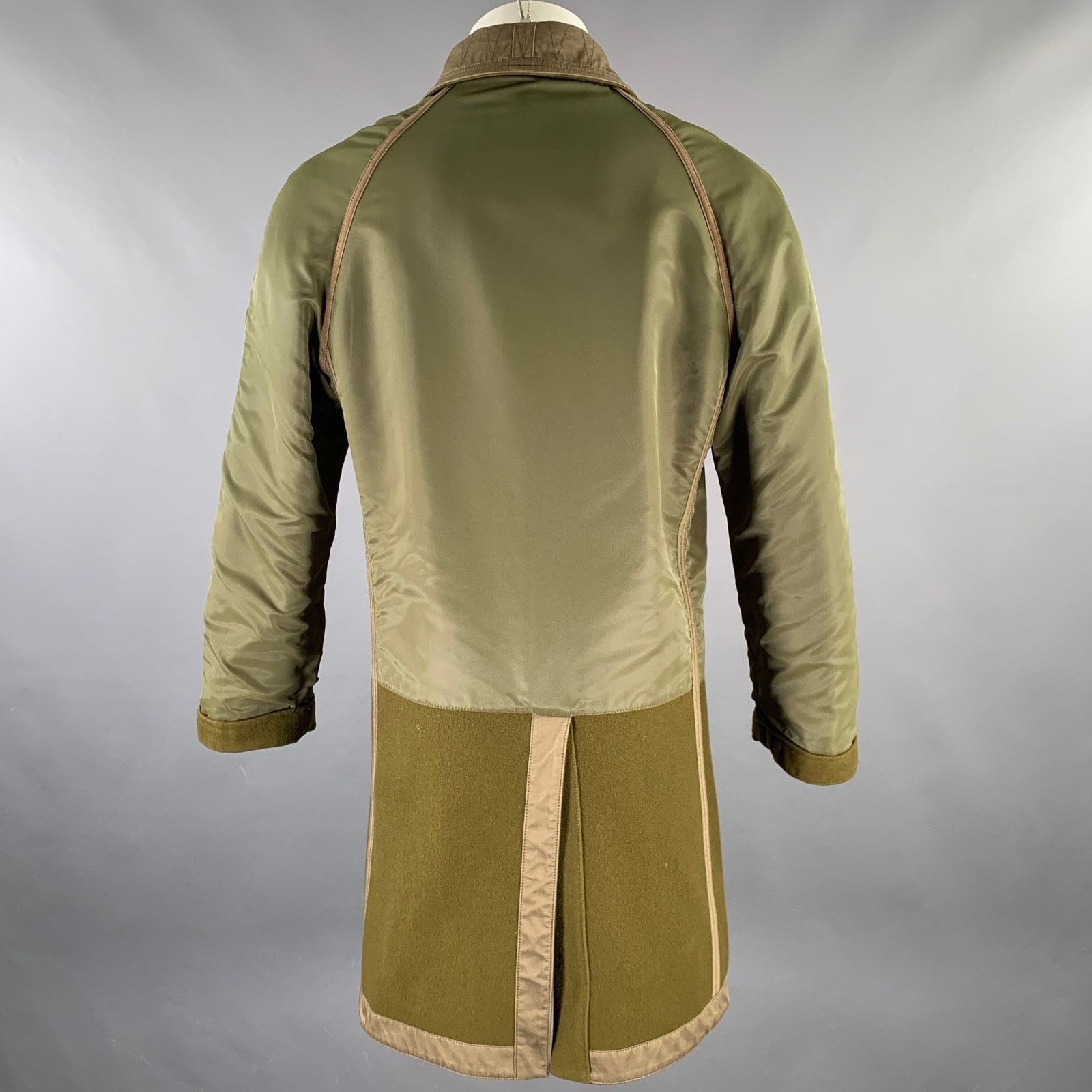 Burberry BURBERRY Size S Green Solid Wool Reversible Coat Size US S / EU 44-46 / 1 - 6 Thumbnail