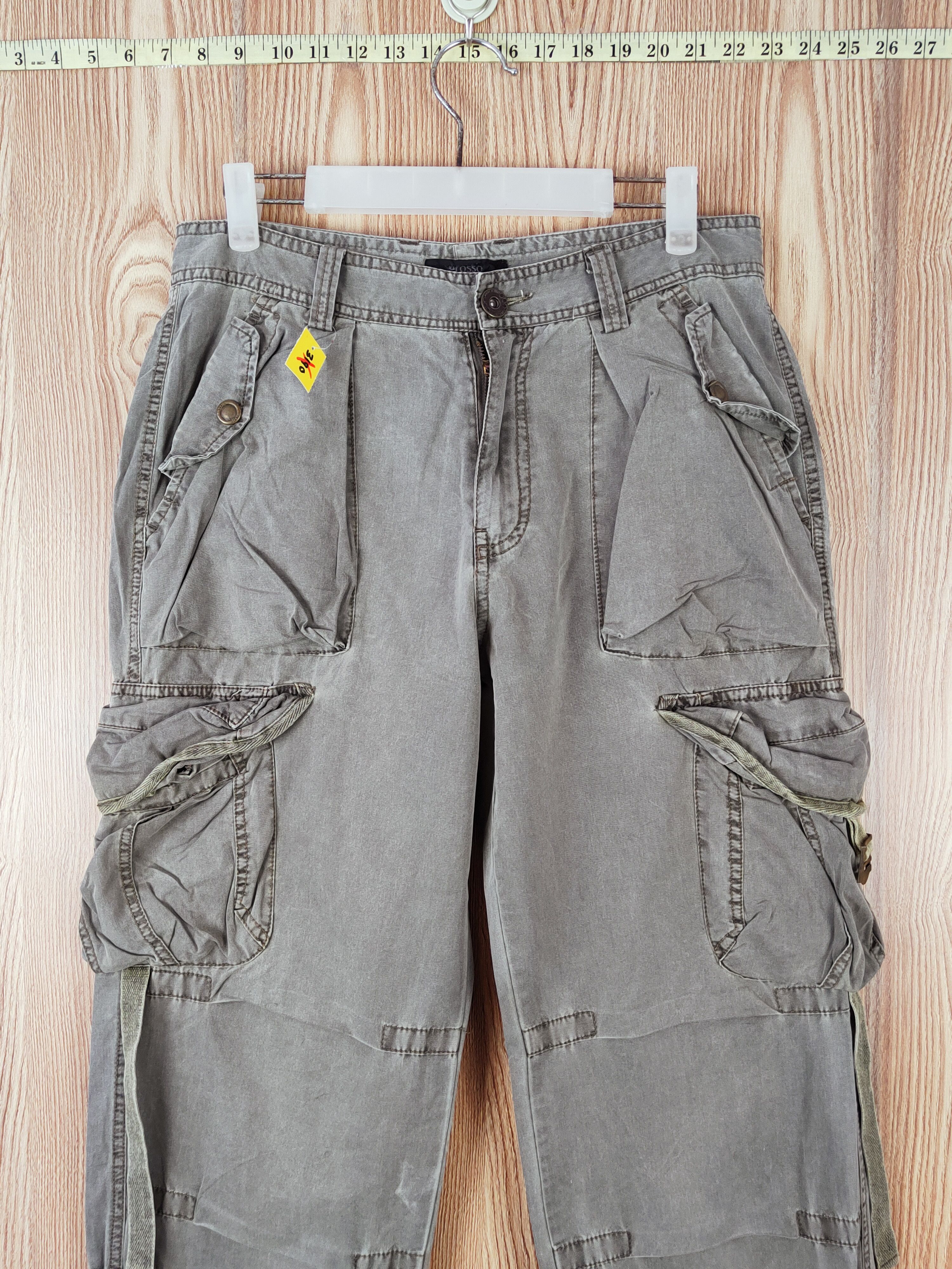 Japanese Brand Grosso Gray Multipocket Tactical Cargo Pants #W927 Size US 31 - 2 Thumbnail