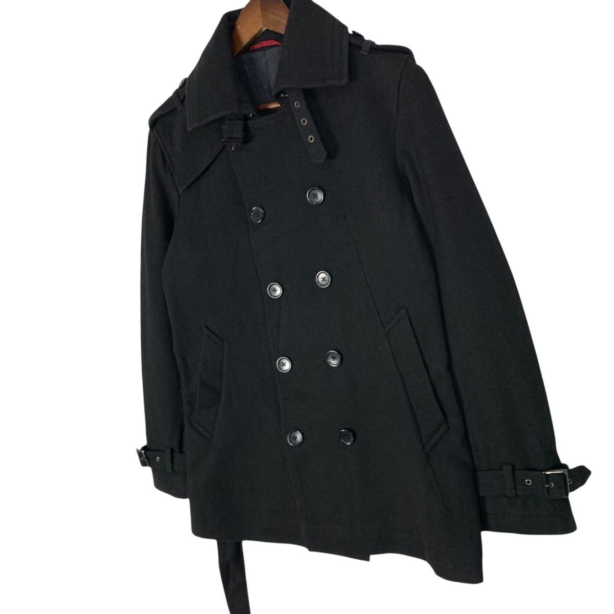 If Six Was Nine Vintage Semanticdesign Wool Short Trench Coat Black Size US S / EU 44-46 / 1 - 4 Thumbnail