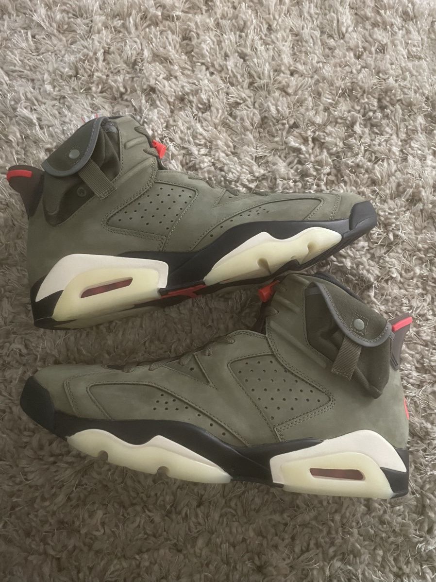 Jordan Brand × Travis Scott Jordan 6 Travis Scott Olive sz 11 Size US 11 / EU 44 - 2 Thumbnail