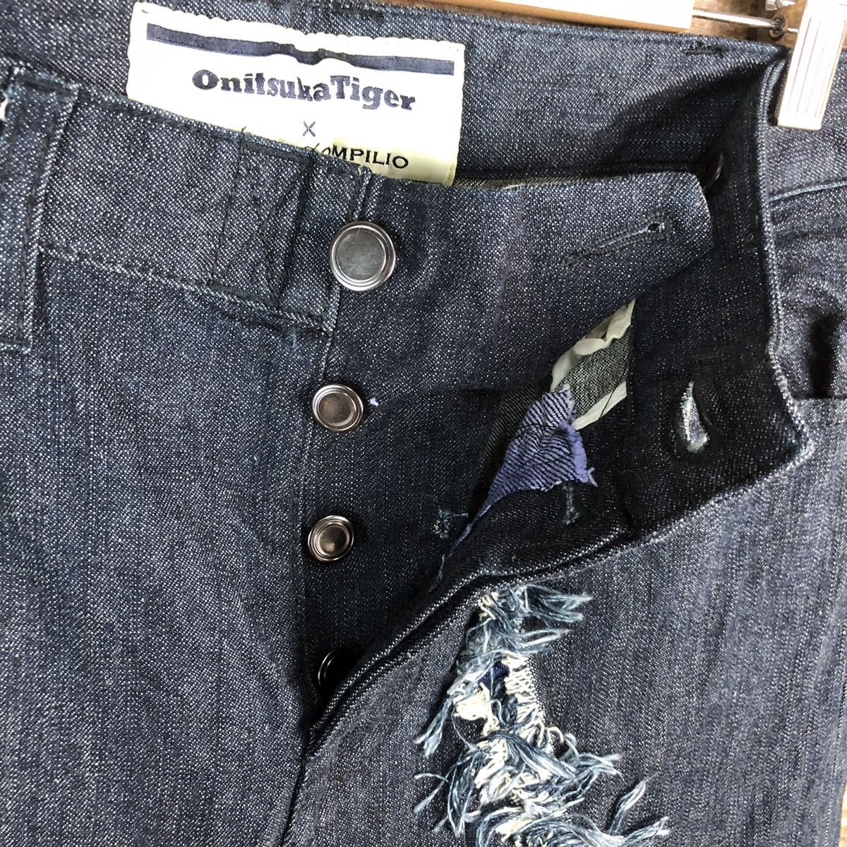 Andrea Pompilio Onitsuka Tiger x Andrea Pompilio Distressed Denim Pant #2446 Size US 29 - 19 Thumbnail