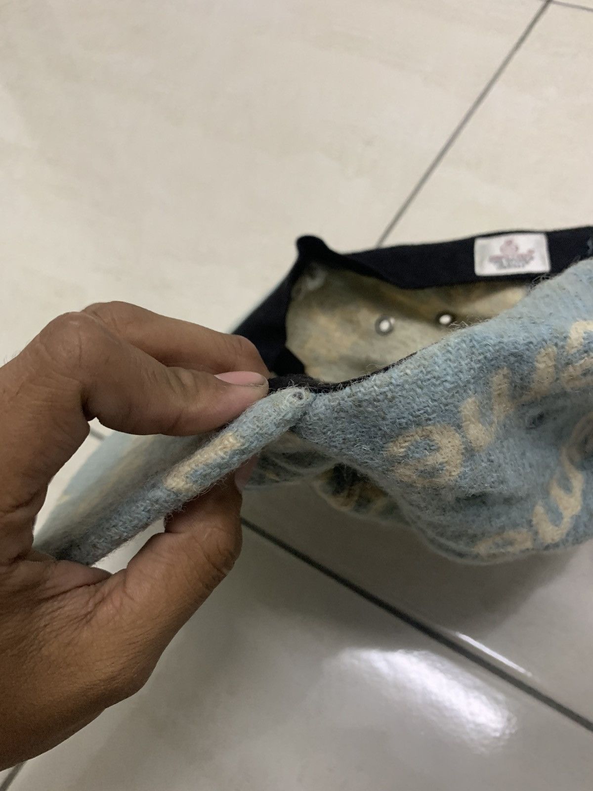 Harris Tweed × Supreme Supreme Harris Tweed Camp Cap in Light Blue Size ONE SIZE - 10 Thumbnail