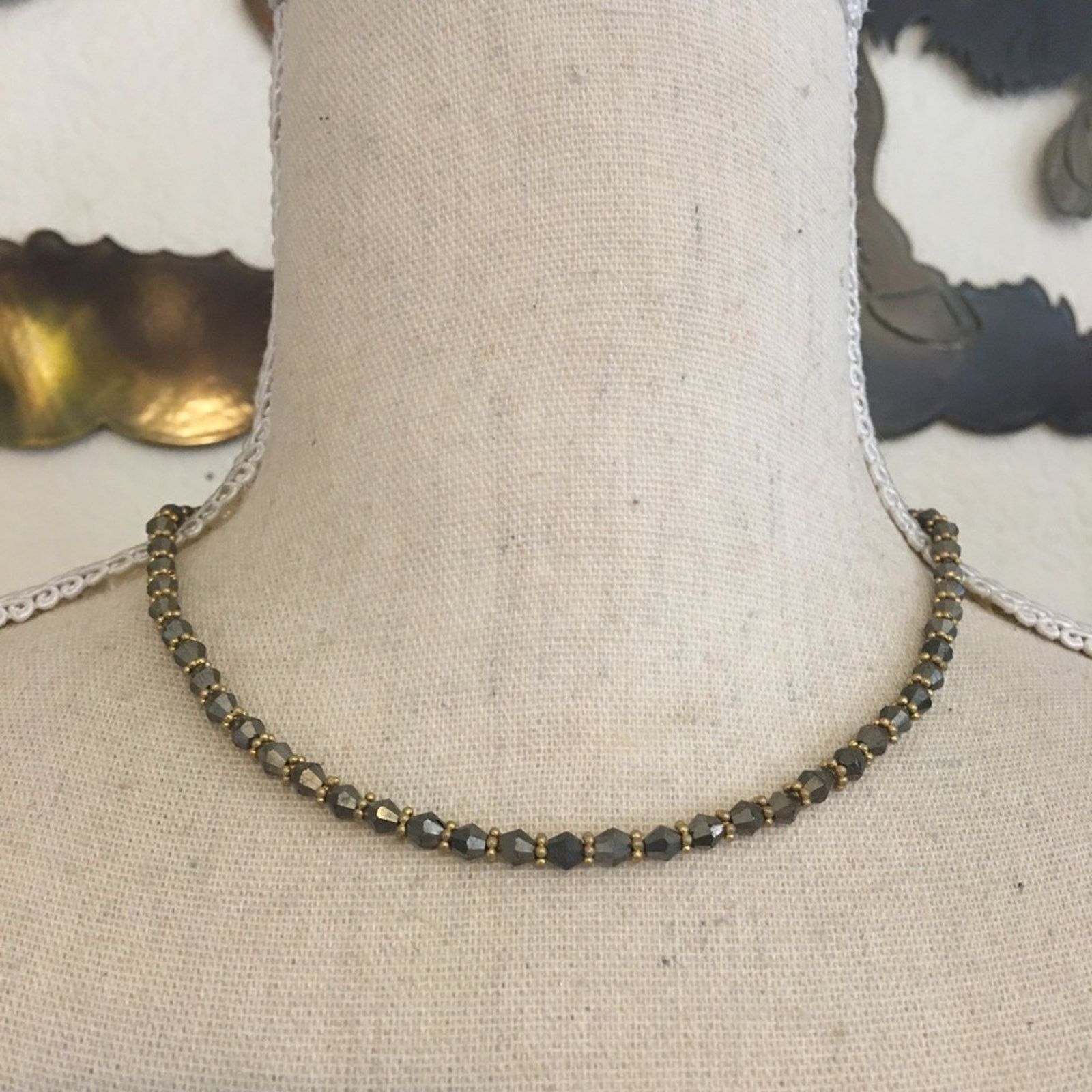 Vintage Vintage 70s sparkle bicone bead choker necklace Size ONE SIZE - 1 Thumbnail