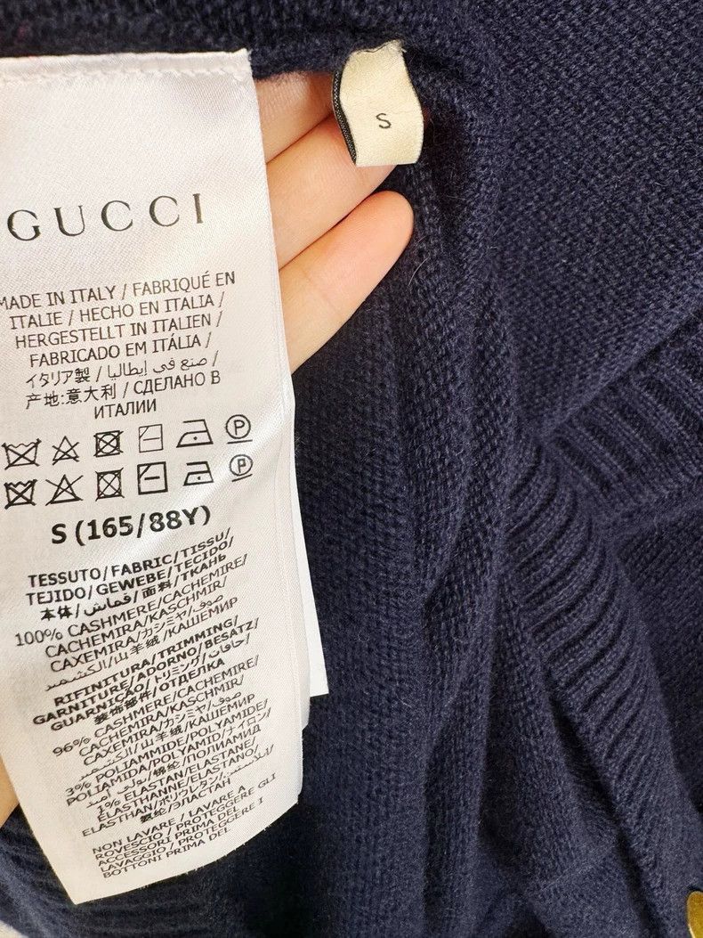 Gucci Gucci Cashmere Cardigan with Chain Detail-2505 Size S / US 4 / IT 40 - 4 Thumbnail