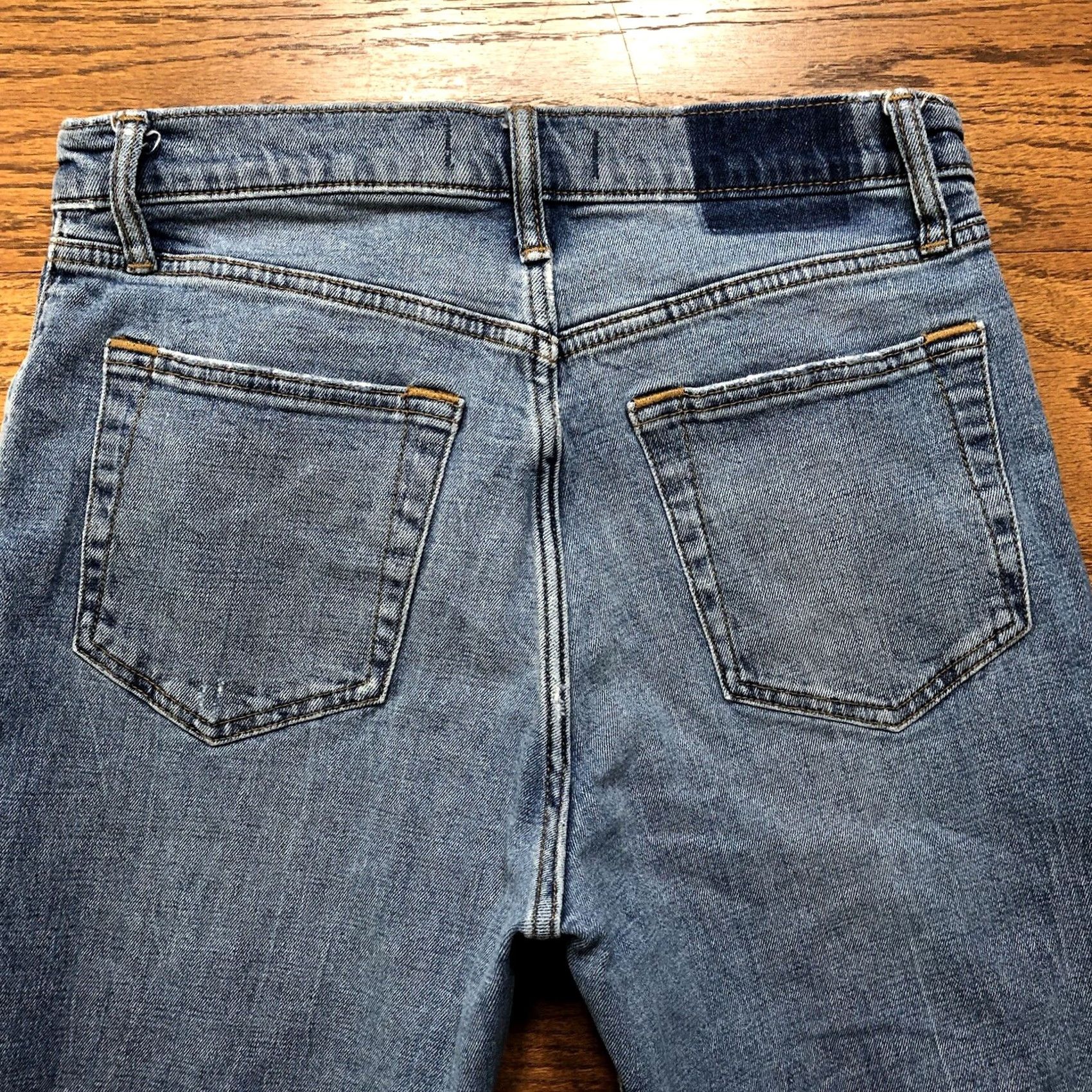 Abercrombie & Fitch Abercrombie & Fitch Jeans Ankle Regular 29/XS Blue 5-Pocket Distressed Stretch City 90s Womens Size 29" - 5 Thumbnail