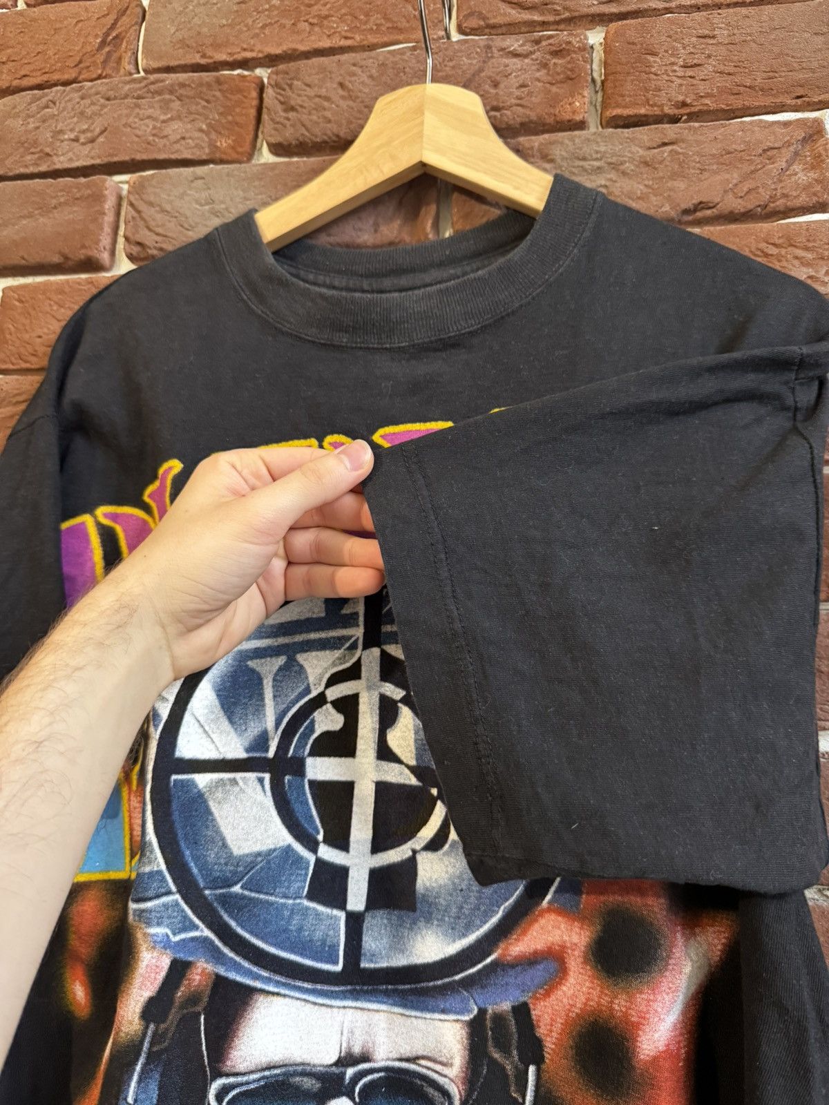 Rap Tees Vintage 90s Public Enemy Rap Band Tee Skull Grail Black Rare Size US L / EU 52-54 / 3 - 8 Thumbnail
