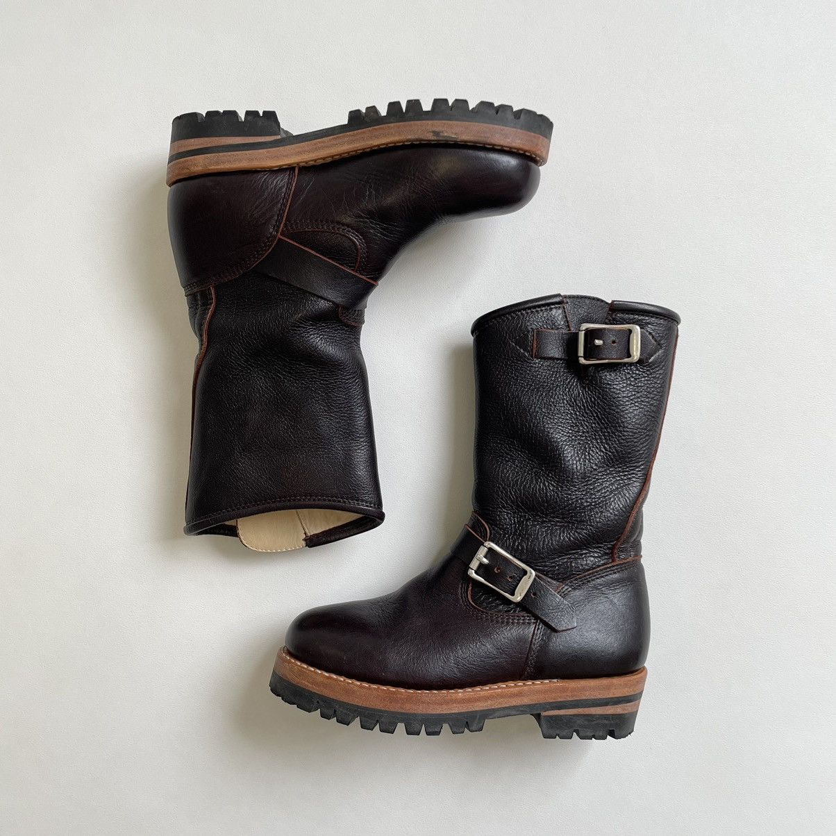 DENIM TEARS × Our Legacy ‘Corrall’ Oxblood Leather Engineer Boots Size US 9 / IT 39 - 19 Thumbnail