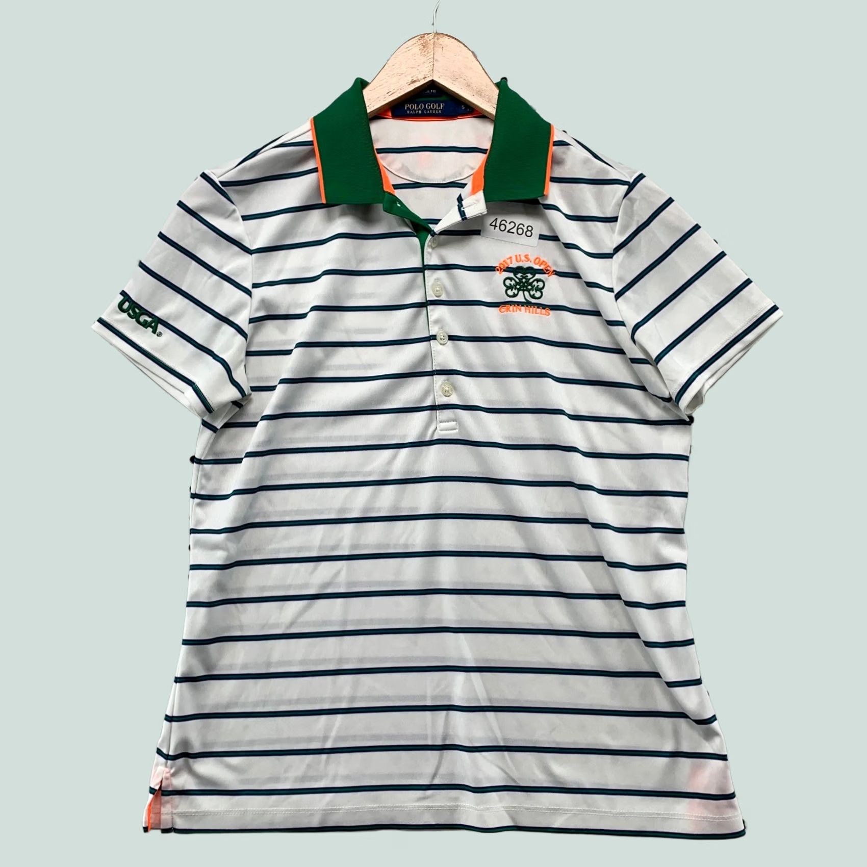 Polo Ralph Lauren Polo Ralph Lauren Shirt Mens S White Open Green Striped Erin Hills Size US S / EU 44-46 / 1 - 1 Thumbnail