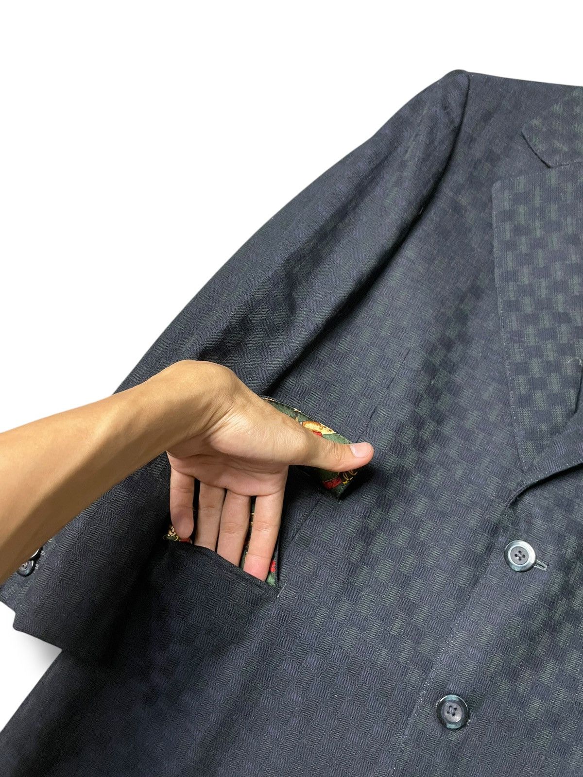 Japanese Brand × Vintage Vintage GINZA TOKYO Embossed Light Blazer (81) Size US XXS / EU 40 - 7 Thumbnail