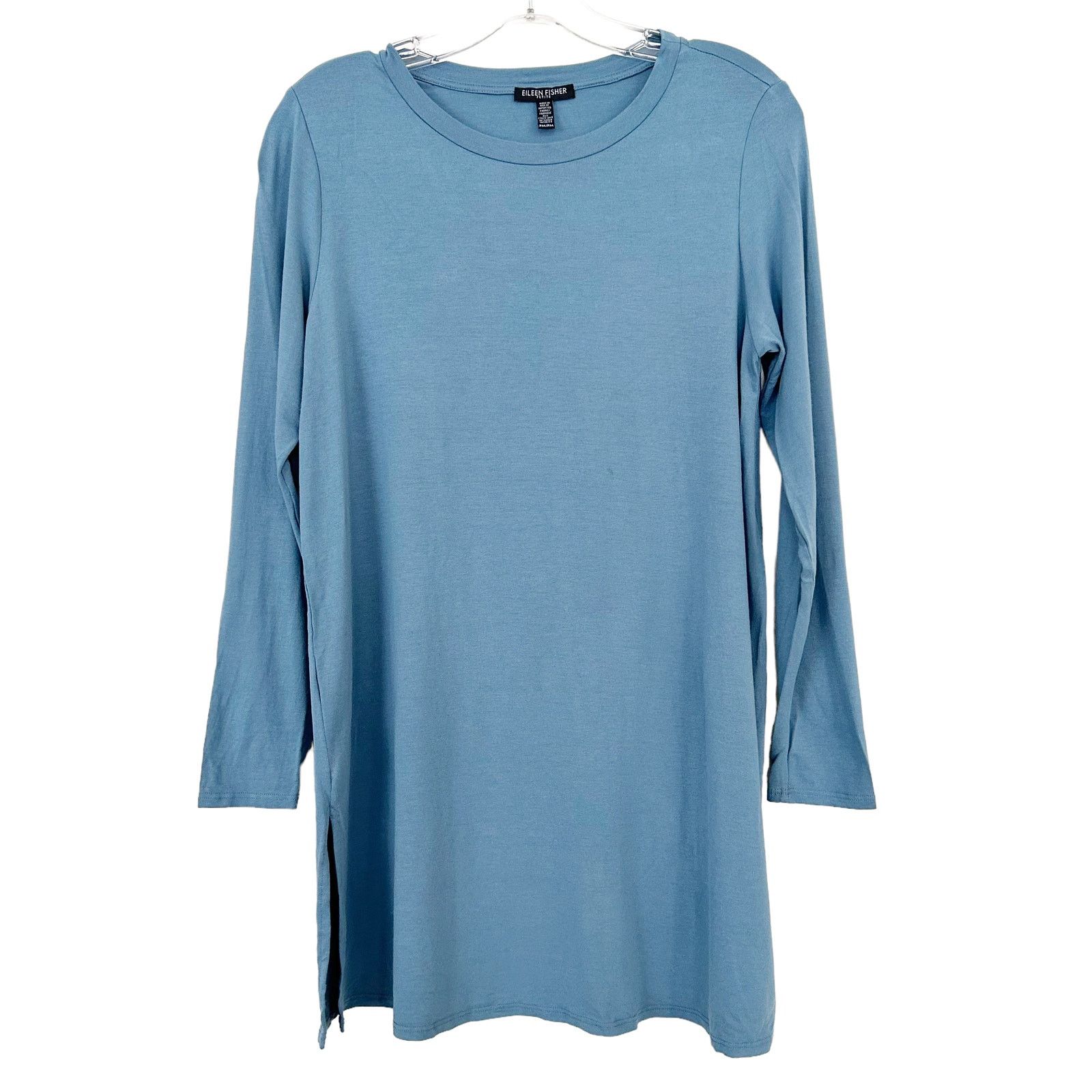 Eileen Fisher Eileen Fisher Blue Long Sleeve Shirt Sz PM Size M / US 6-8 / IT 42-44 - 1 Thumbnail