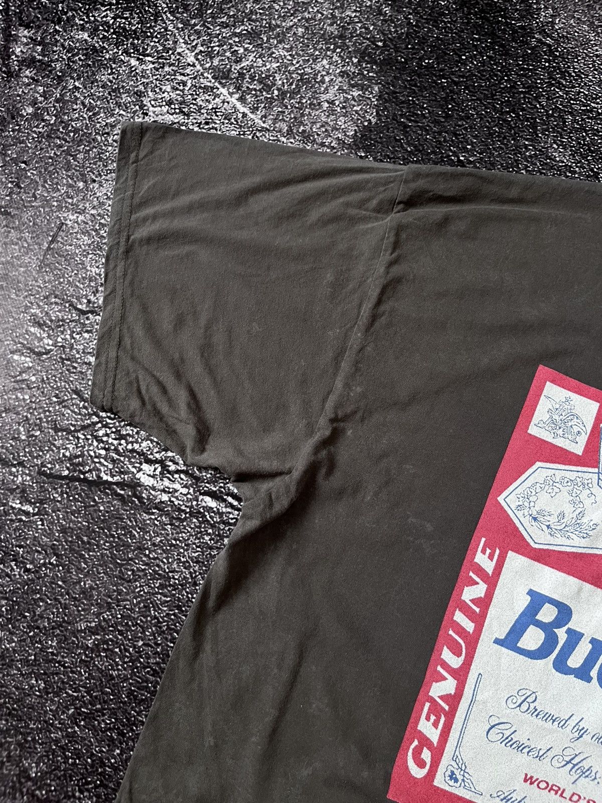 Budweiser Crazy Vintage Y2K Budweiser Beer Washed Grey Tee Shirt Size US XL / EU 56 / 4 - 5 Thumbnail