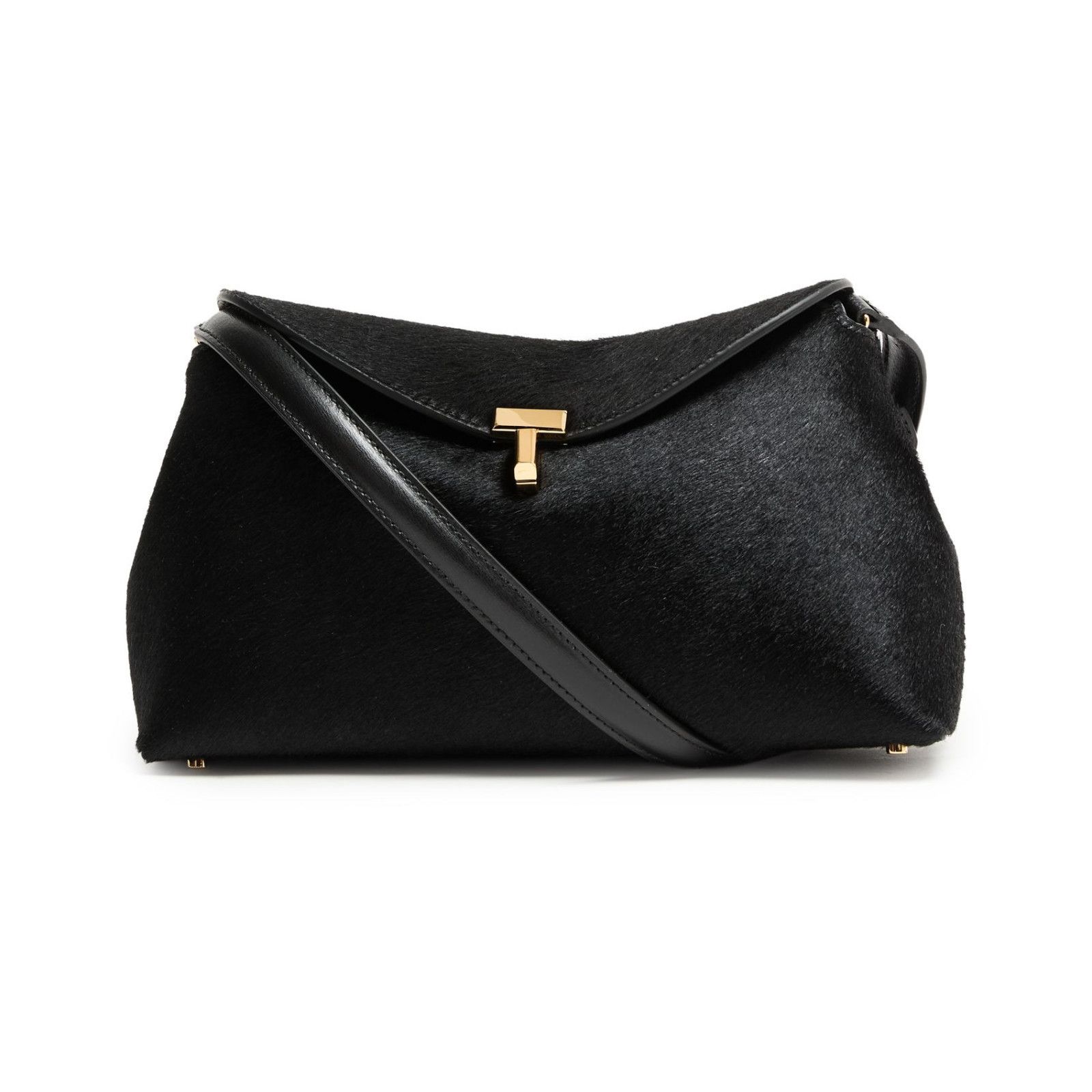 Toteme TOTEME T-Lock Black Pony Hair Clutch New And Authentic Size ONE SIZE - 1 Thumbnail