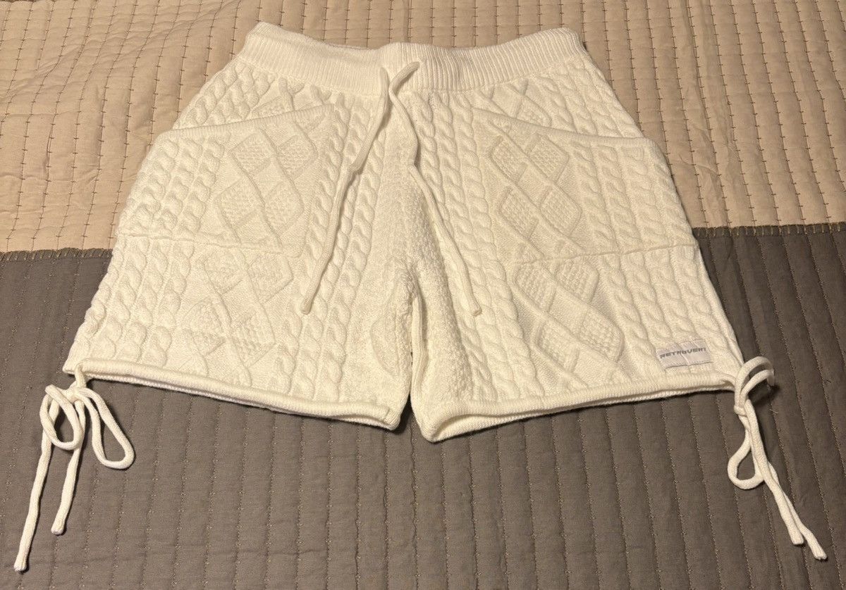 RETROVERT RETROVERT white cable knit shorts Size US 34 / EU 50 - 2 Thumbnail