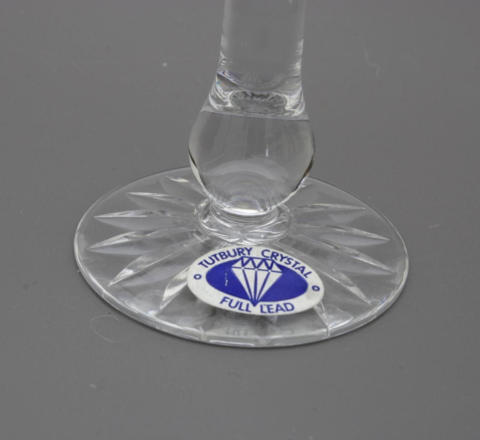 Other Tutbury Set of 6 Vintage Cut Crystal Wine Glasses 5 1/2 Inch Size ONE SIZE - 4 Thumbnail