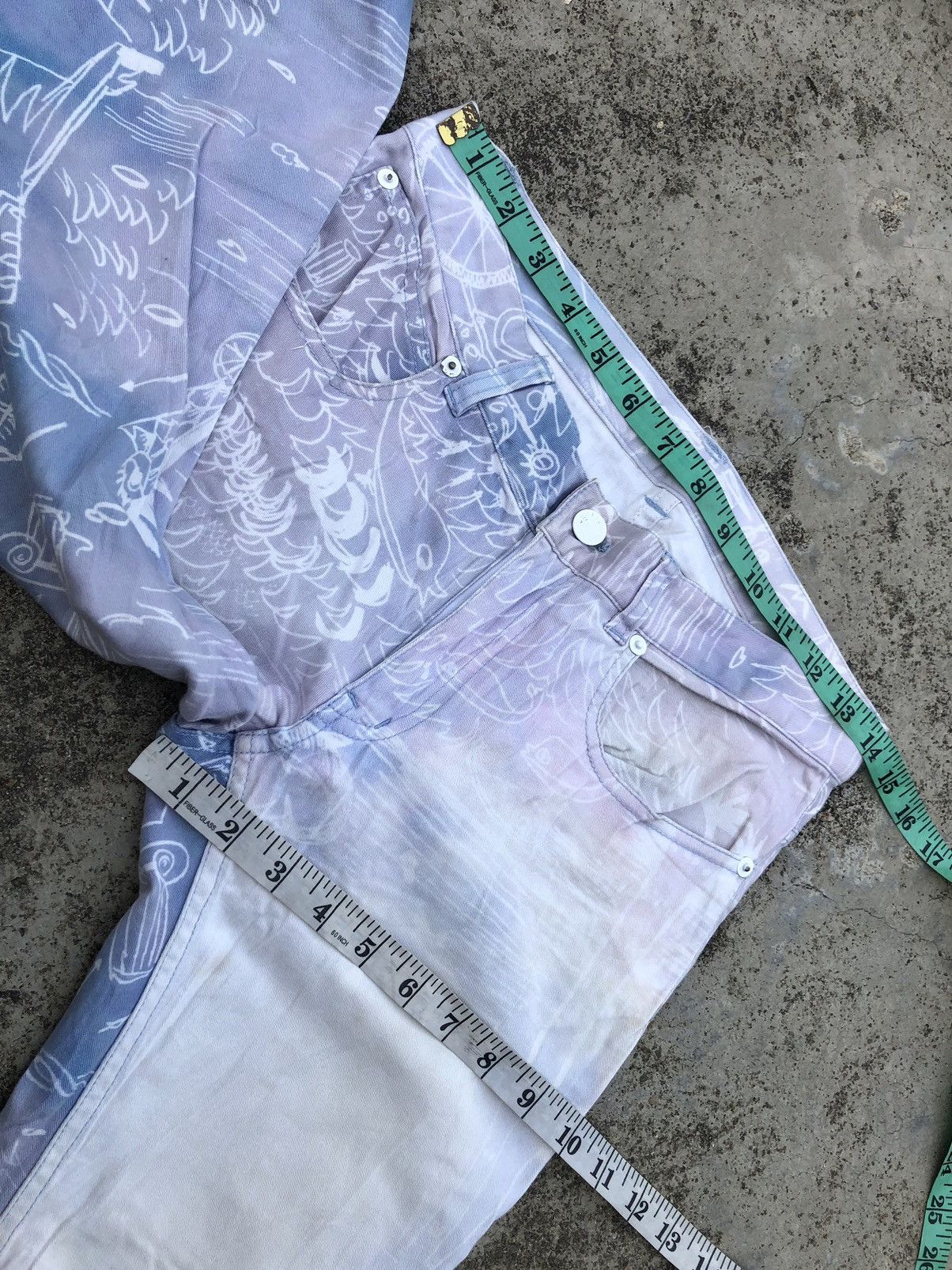 Issey Miyake × Tsumori Chisato FULL PRINT SKINNY STRECTHABLE JEANS BY TSUMORI CHISATO Size US 28 / EU 44 - 7 Thumbnail
