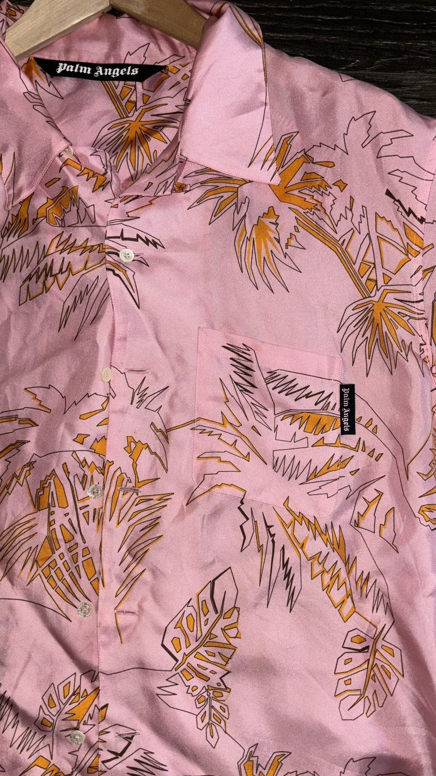 Palm Angels Pink Abstract Palms Bowling Shirt Size US L / EU 52-54 / 3 - 2 Thumbnail