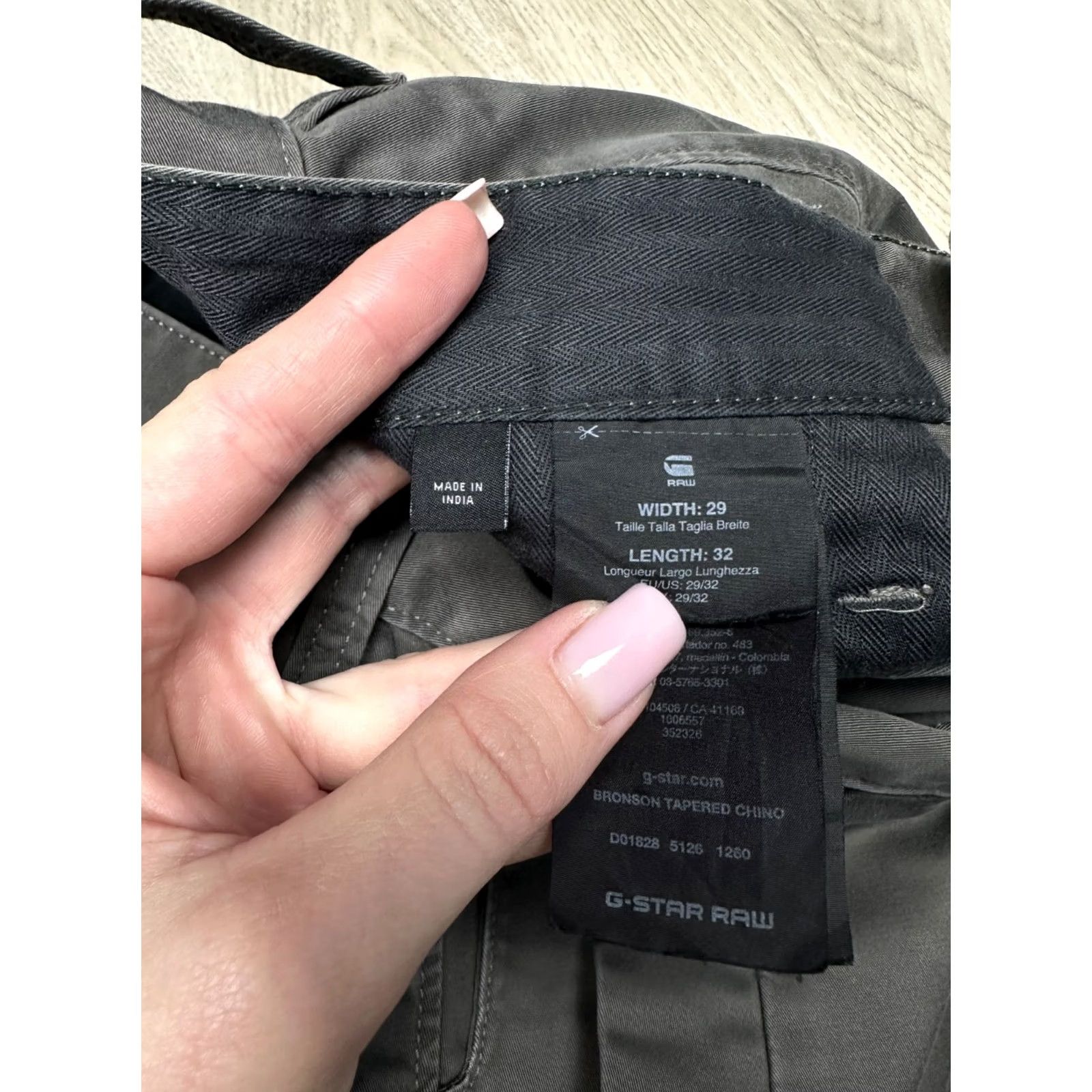 G-Star G-Star Bronson Tapered Chino Pants 29 Men Size 29 Gray Cotton Regular Inseam 32" Waist 40 cm Vintage No Size US 29 - 4 Thumbnail