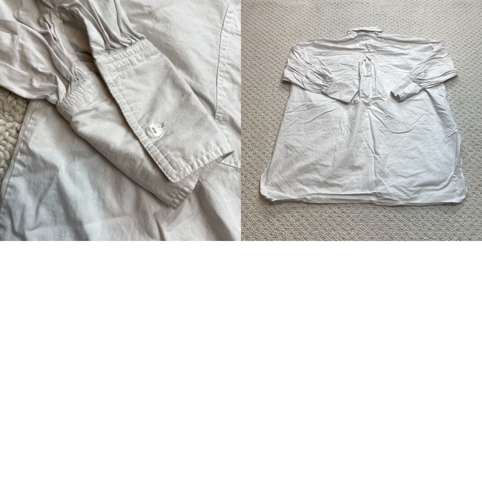 Topshop Topshop Shirt Womens 6 White Button-Up Long Sleeve Cotton Collared Knit Top Size M / US 6-8 / IT 42-44 - 9 Thumbnail