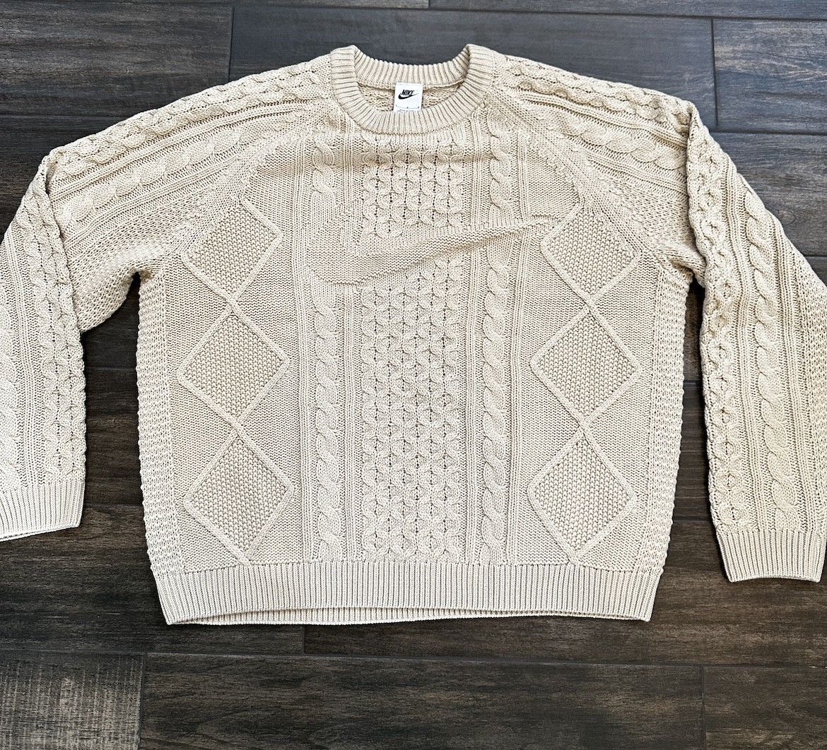 Jordan Brand × Nike Nike Cable knit Crewneck sweater🔥🔥 Size US L / EU 52-54 / 3 - 8 Thumbnail