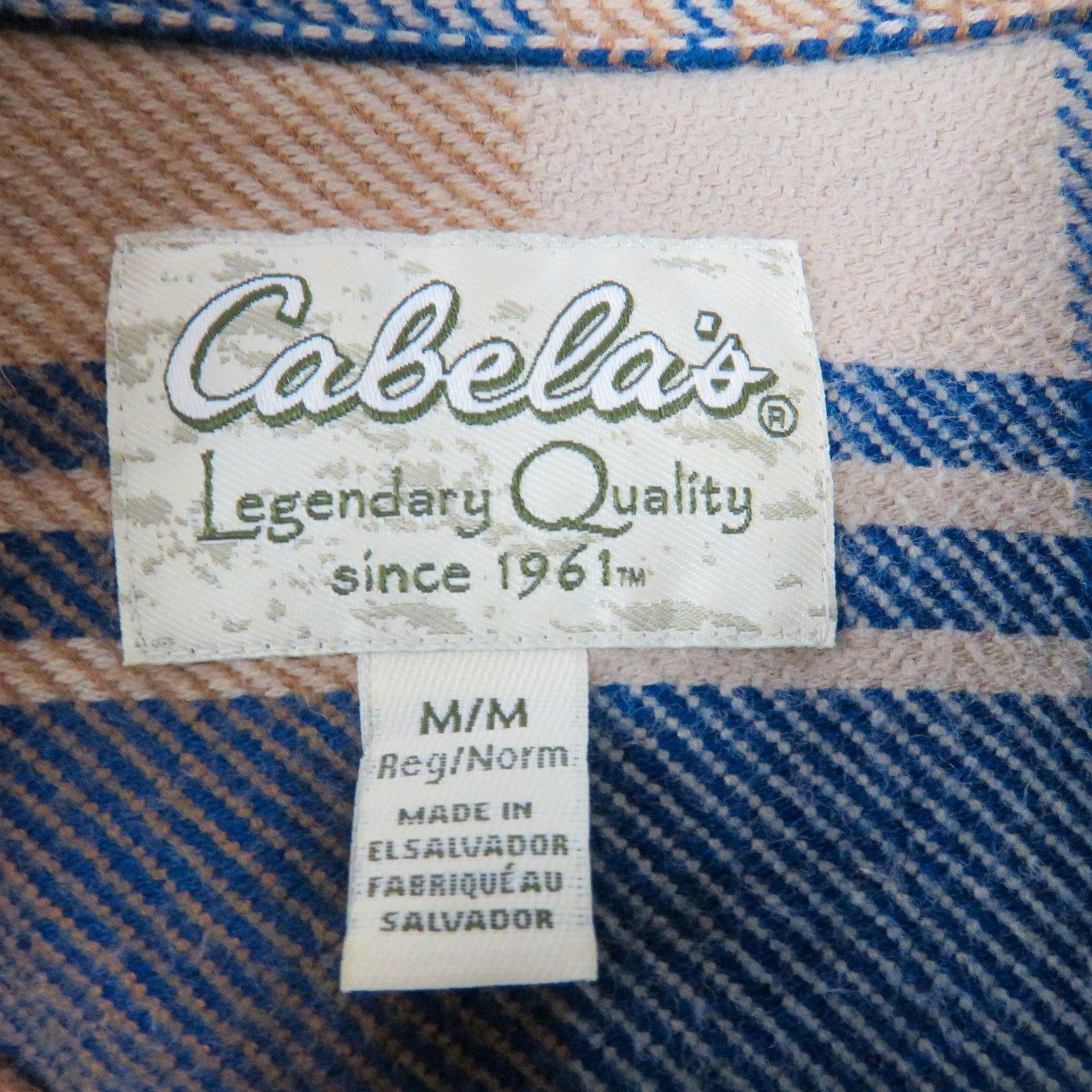 Cabelas Cabela's Yellow & Blue Flannel Button Down Shirt Medium Size US M / EU 48-50 / 2 - 3 Thumbnail