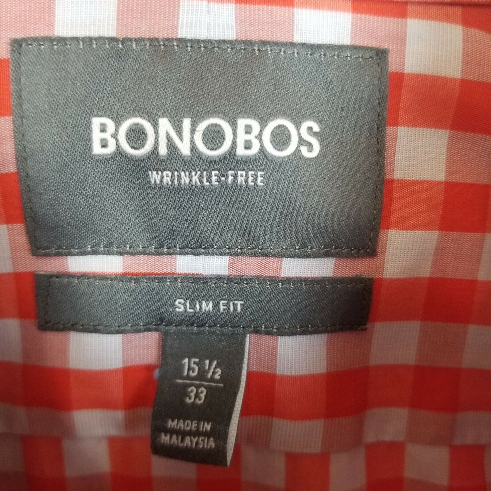 Bonobos Bonobos Mens Dress Shirt Preppy Checker Classic Sz 33/15.5 Size US S / EU 44-46 / 1 - 6 Thumbnail