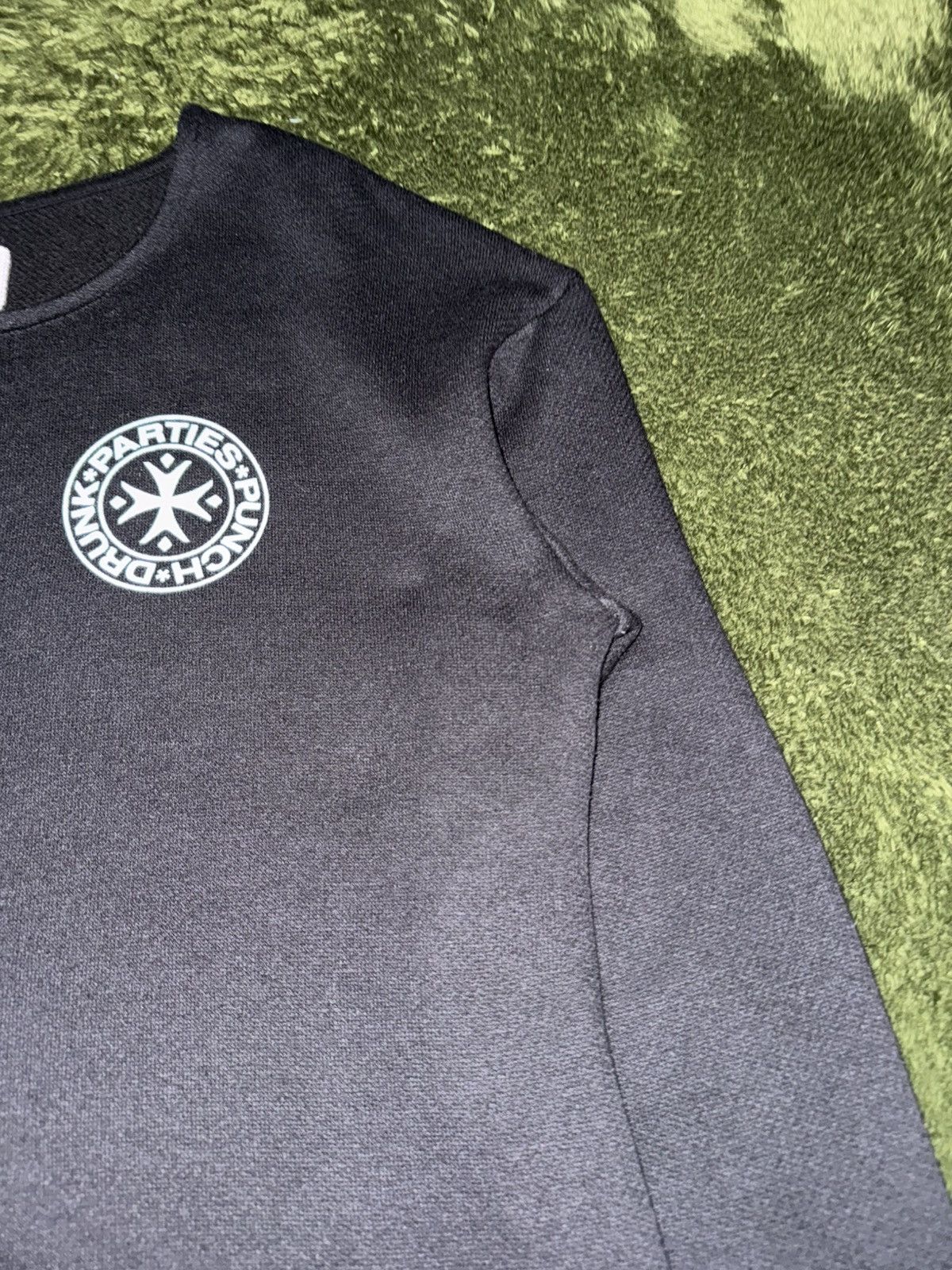 Japanese Brand [1] Punch Drunk Parties Logo Print Terry Long Sleeve Black Size US XL / EU 56 / 4 - 3 Thumbnail