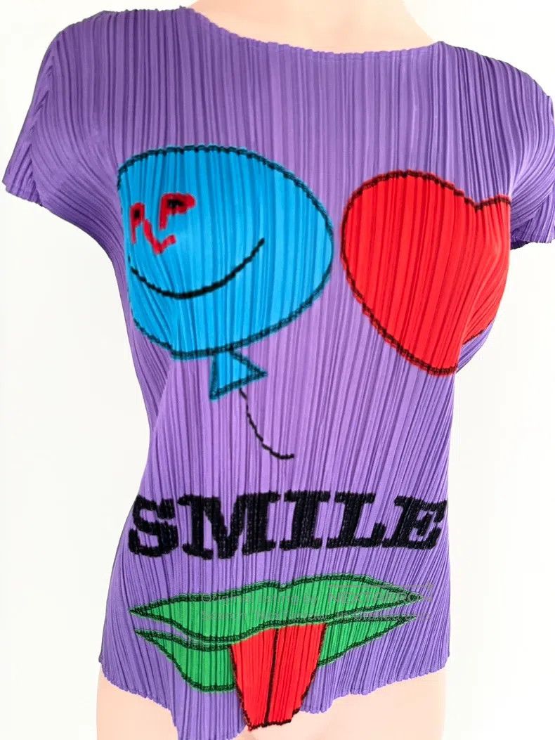 Issey Miyake Issey Miyake Sticker Smiley Balloon T-shirt Size L / US 10 / IT 46 - 2 Thumbnail