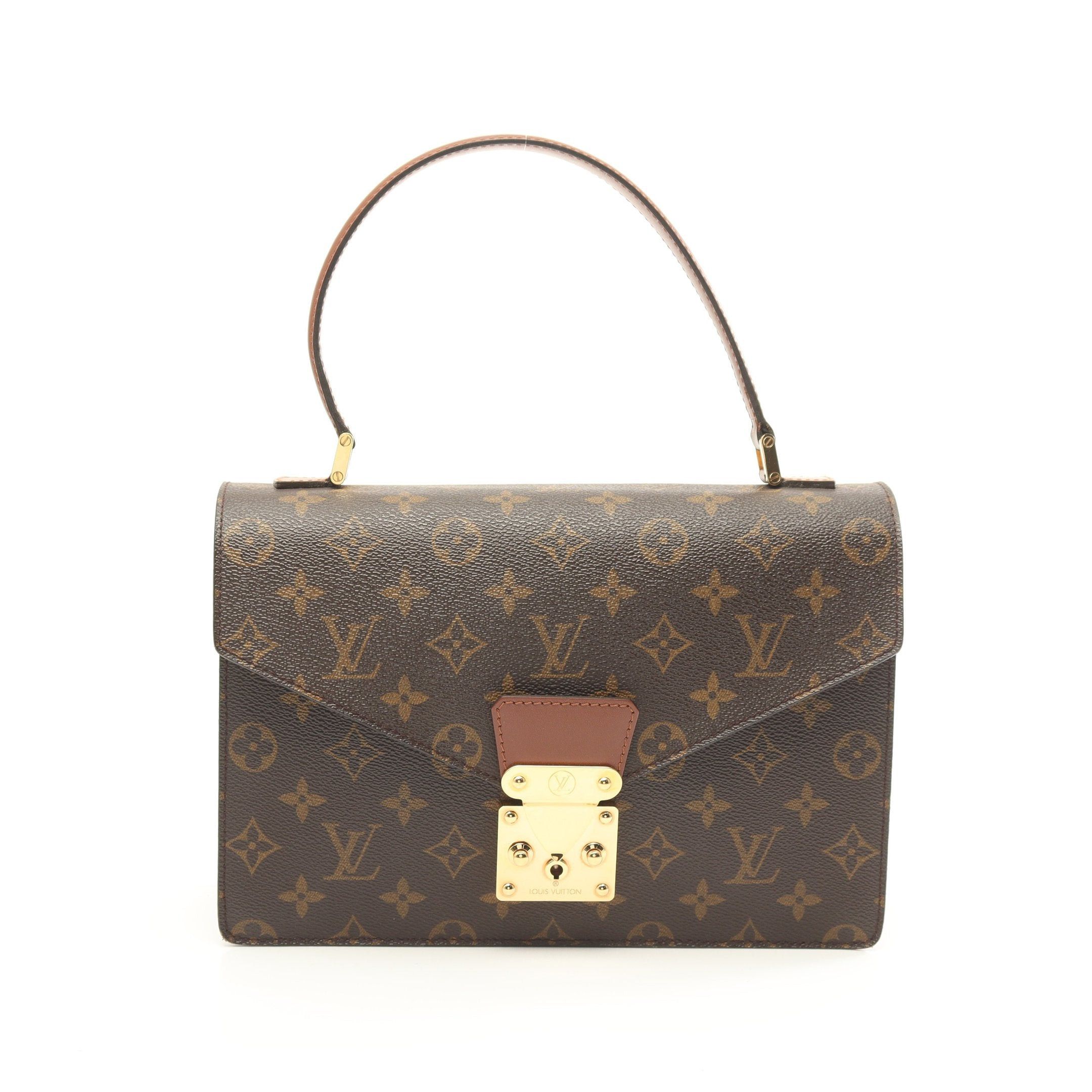 Louis Vuitton Louis Vuitton Concorde Monogram Handbag Leather Brown Size ONE SIZE - 1 Thumbnail