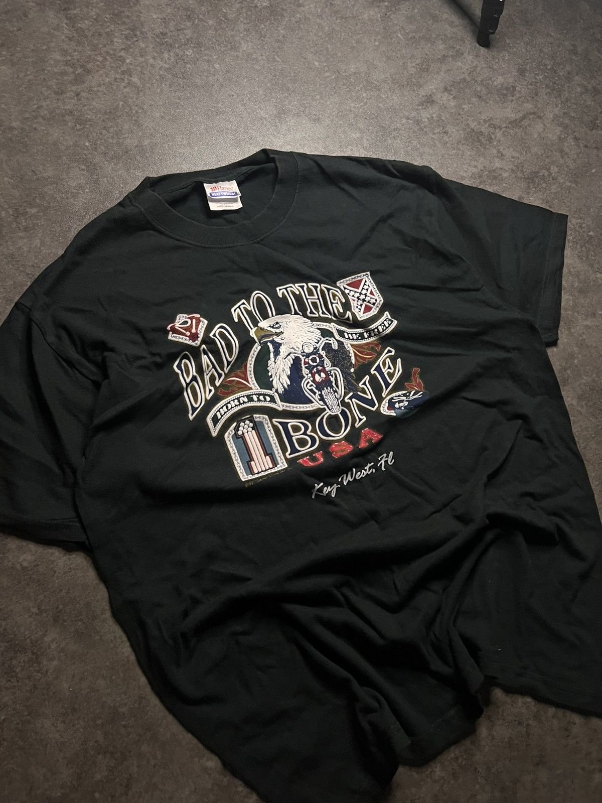 Vintage Vintage tee Bas to the Bone 97s Size US L / EU 52-54 / 3 - 1 Thumbnail