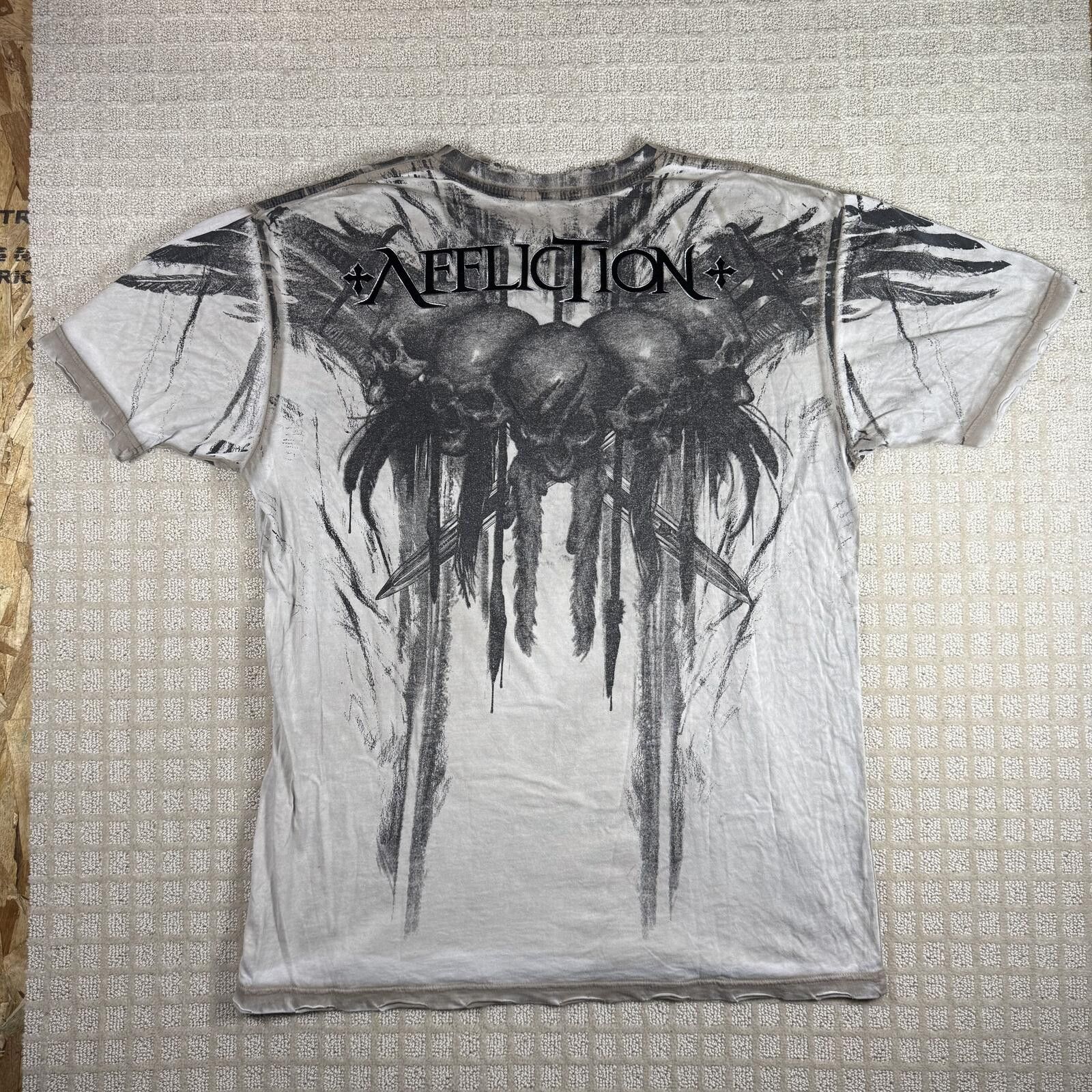 Affliction Y2K Affliction Skull T Shirt 2XL Size US XXL / EU 58 / 5 - 8 Thumbnail