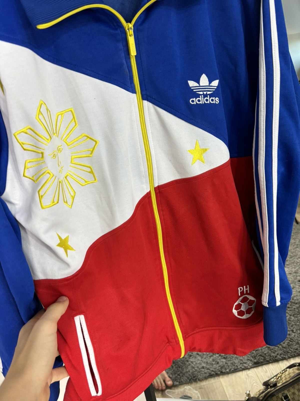 Adidas × Vintage Rare Vintage Adidas Philippines Football Track Jacket Hoodie Size US M / EU 48-50 / 2 - 8 Thumbnail