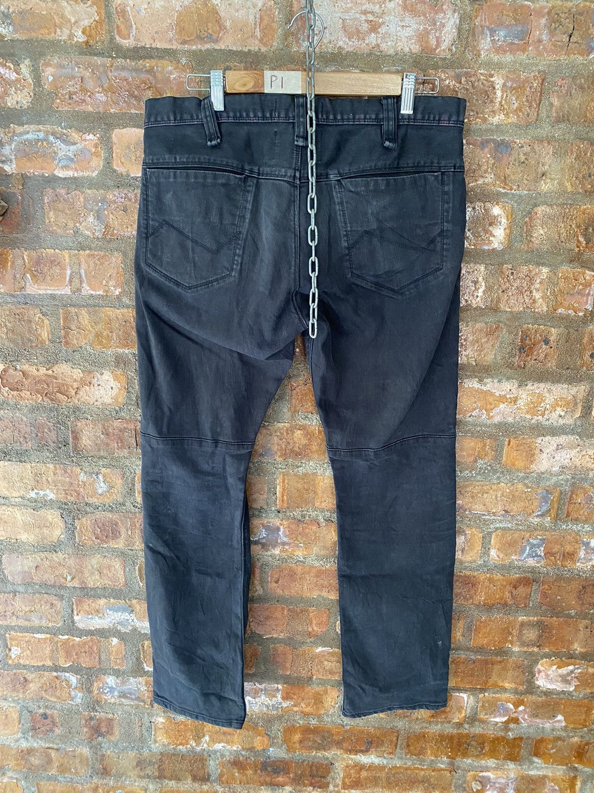 Japanese Brand × Lad Musician × Nonnative 2000s Nonactive black raw denim pants Size US 33 - 11 Thumbnail