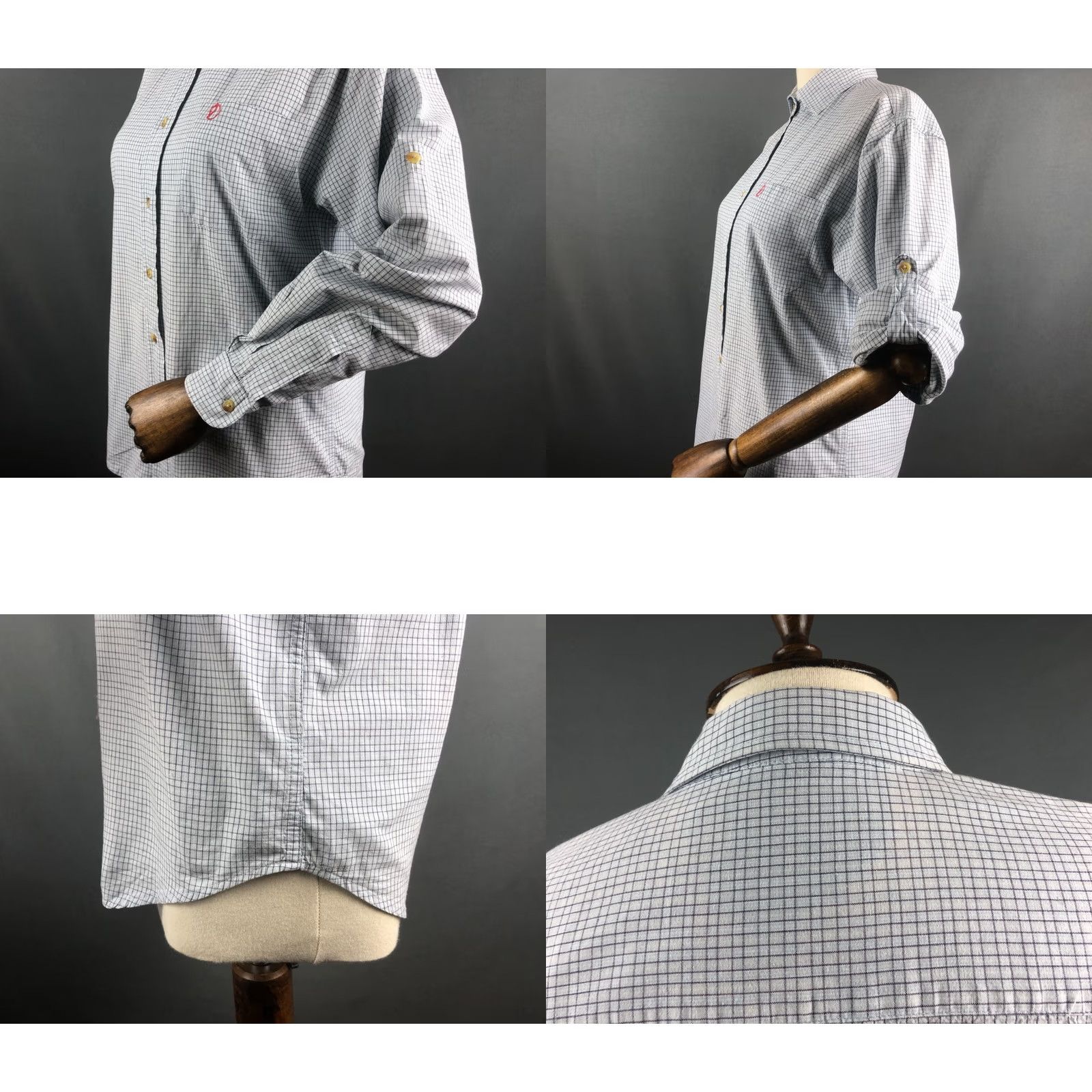 Vintage Fjallraven Shirt Womens M Blue Blouse Cotton Women Size Check Size M / US 6-8 / IT 42-44 - 8 Thumbnail