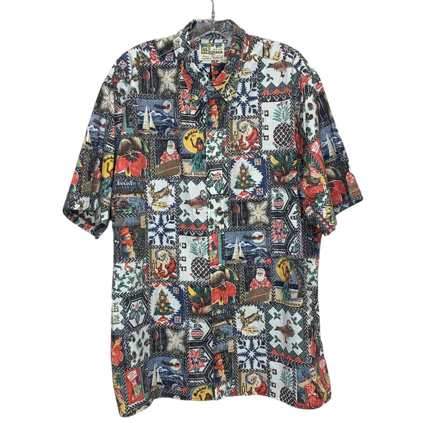 image of Reyn Spooner Mele Kalikimaka Hawaiian Shirt Christmas Size Xxl, Men's