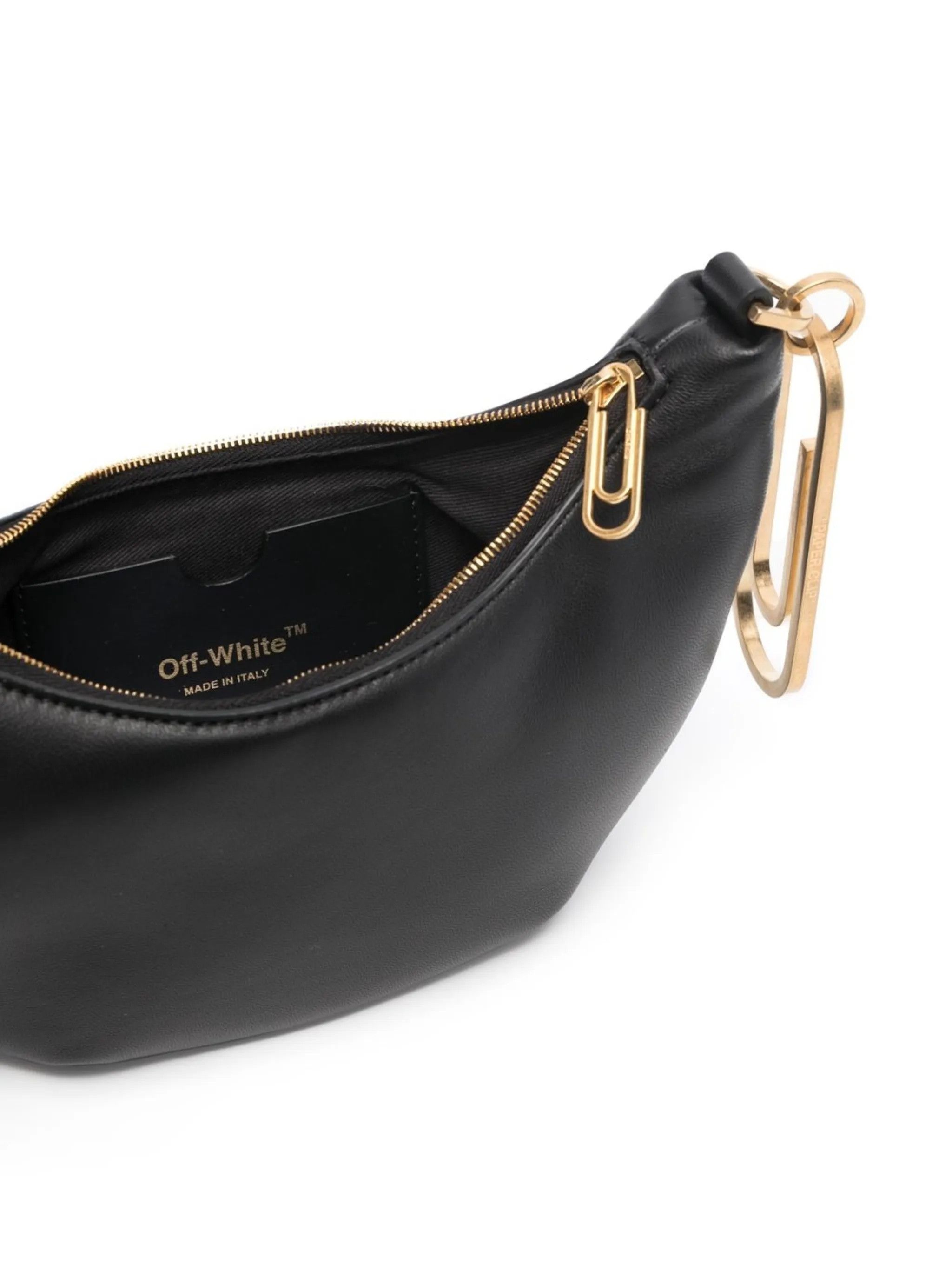 Off-White o1gr1nt0125 Size: OS Paperclip Hobo 20 Bag in Black Size ONE SIZE - 6 Thumbnail
