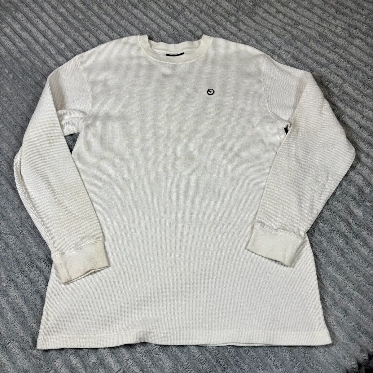 Southpole South Pole Men's Long Sleeve White Waffle Weave Crew Neck XL Size US L / EU 52-54 / 3 - 1 Thumbnail