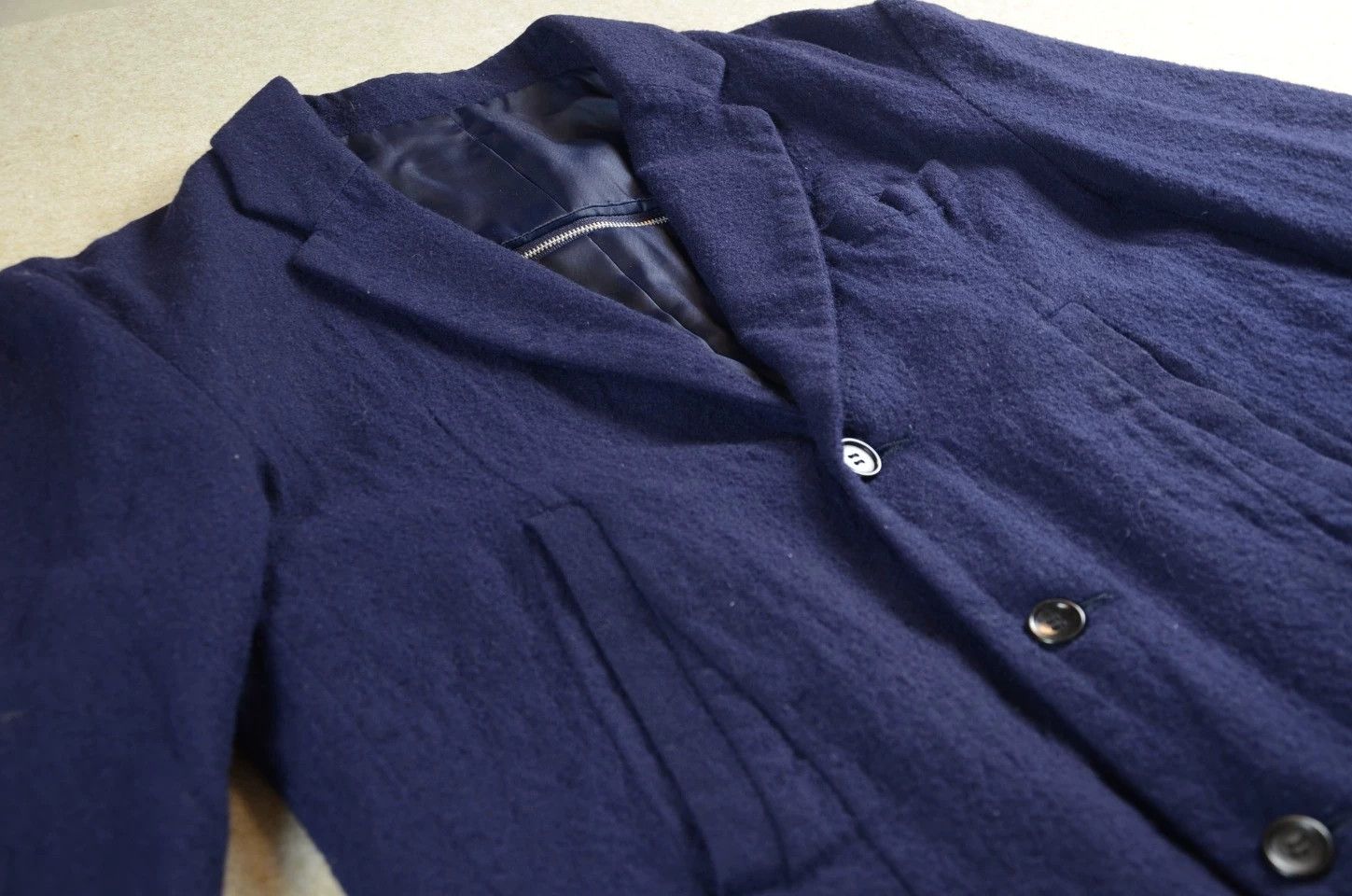 Undercover Undercover Navy Wool Deconstructed Two-Piece Blazer 2 Used Size US M / EU 48-50 / 2 - 3 Thumbnail