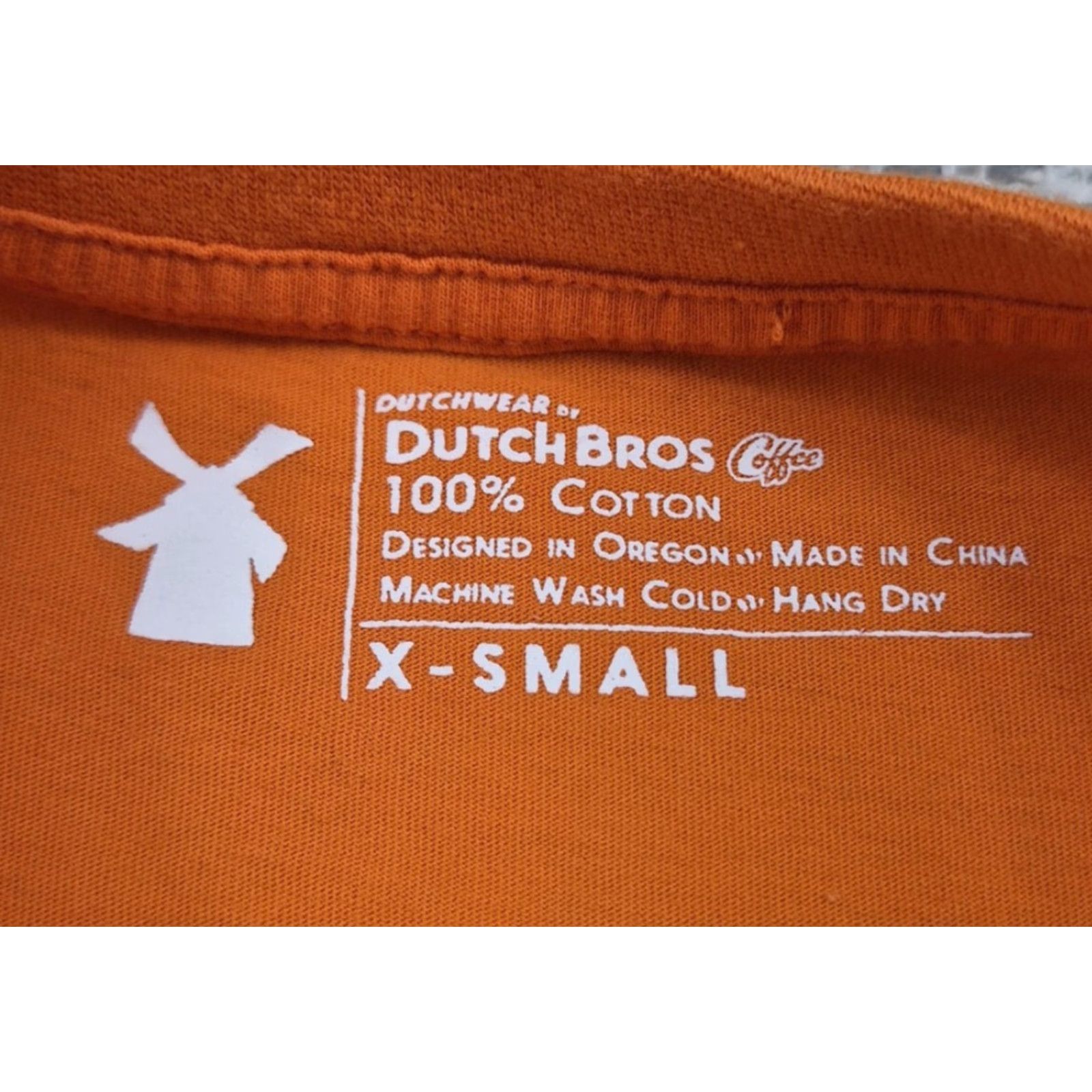 Vintage Dutch Bros Drink One For Dane Shirt T-Shirt Unisex Adults XS Orange Coffee ALS Awareness 15 Years Strong Size US XS / EU 42 / 0 - 5 Thumbnail