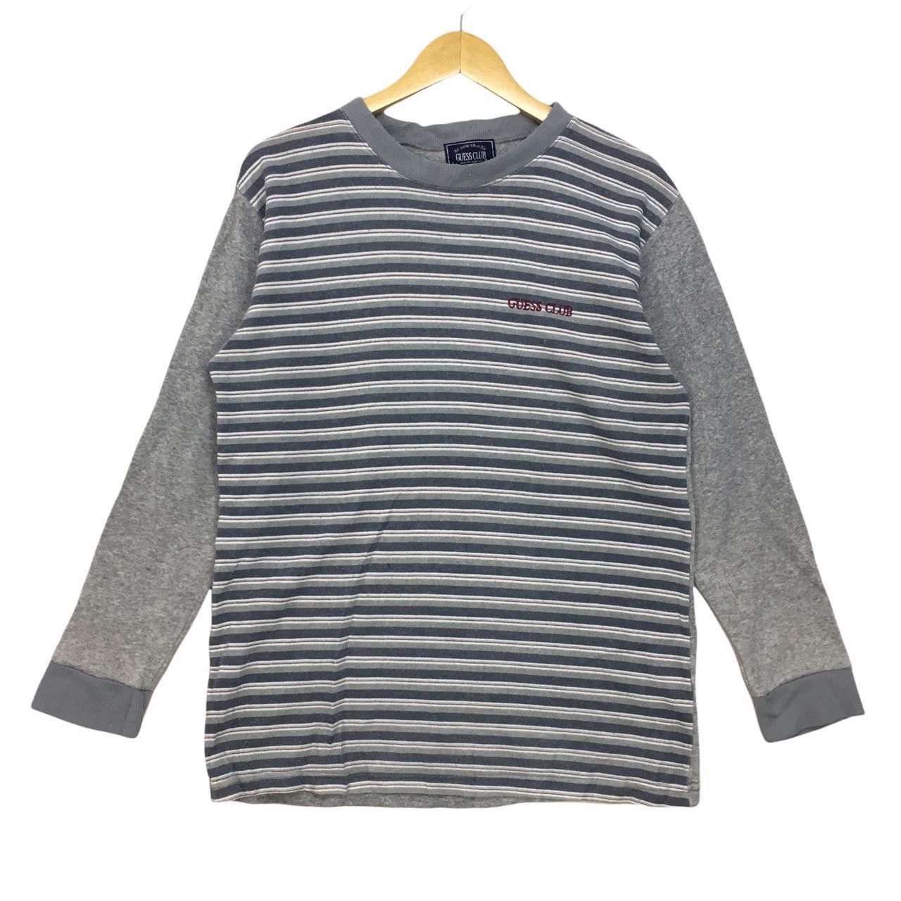 Guess Vtg GUESS CLUB Striped Crewneck Sweatshirt Spell Out Size M / US 6-8 / IT 42-44 - 1 Thumbnail