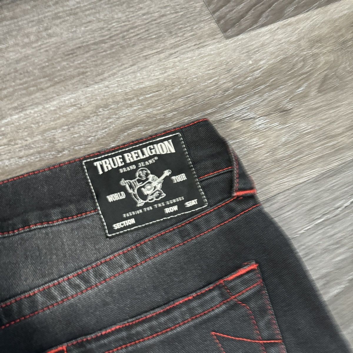 StraightFaded × True Religion × Vintage Crazy Vintage y2k True Religion faded black baggy jeans Size US 34 / EU 50 - 4 Thumbnail