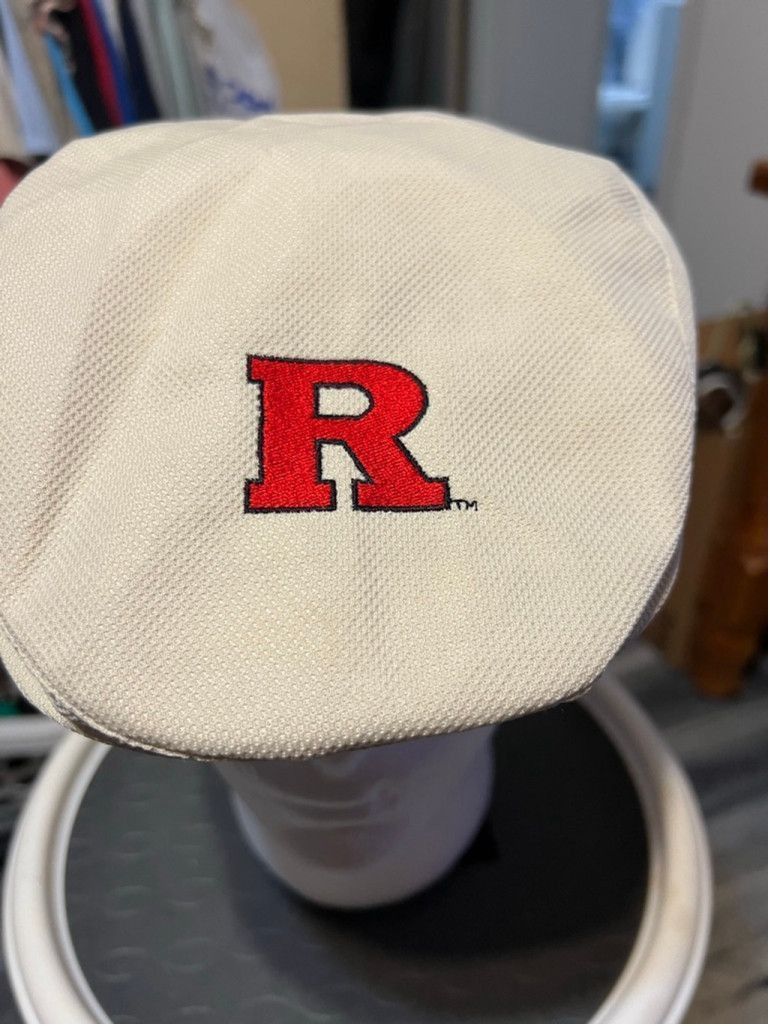 Vintage Men's NU-FIT Rutgers R Class of 1958 Beige Red Flat Cap Size ONE SIZE - 1 Thumbnail