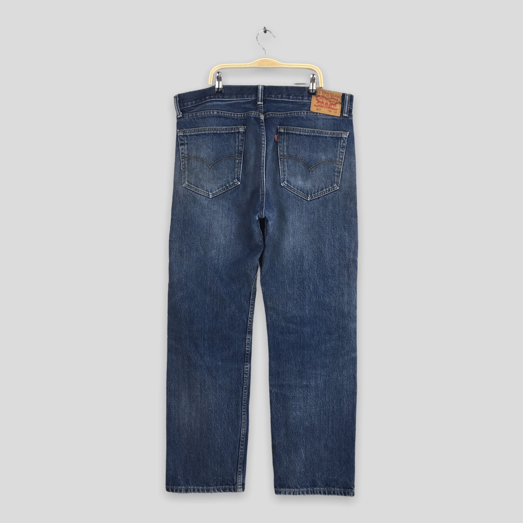Levi's Size 36x30 Vintage Levi's 505 Regular Fit Wash Jeans S1948 Size US 36 / EU 52 - 9 Thumbnail