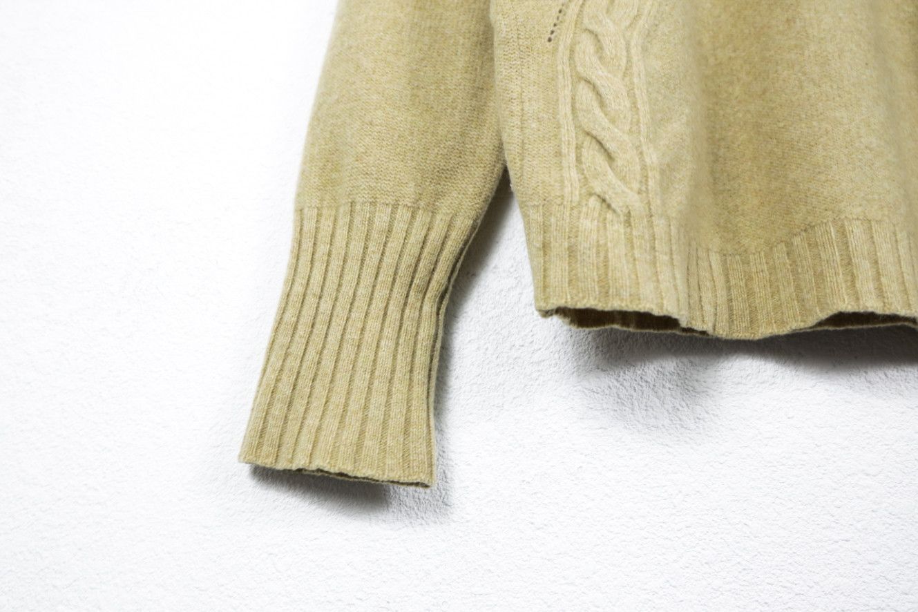 Burberry Burberry Logo Beige Cable Knit Wool Turtleneck Sweater Size M / US 6-8 / IT 42-44 - 8 Thumbnail