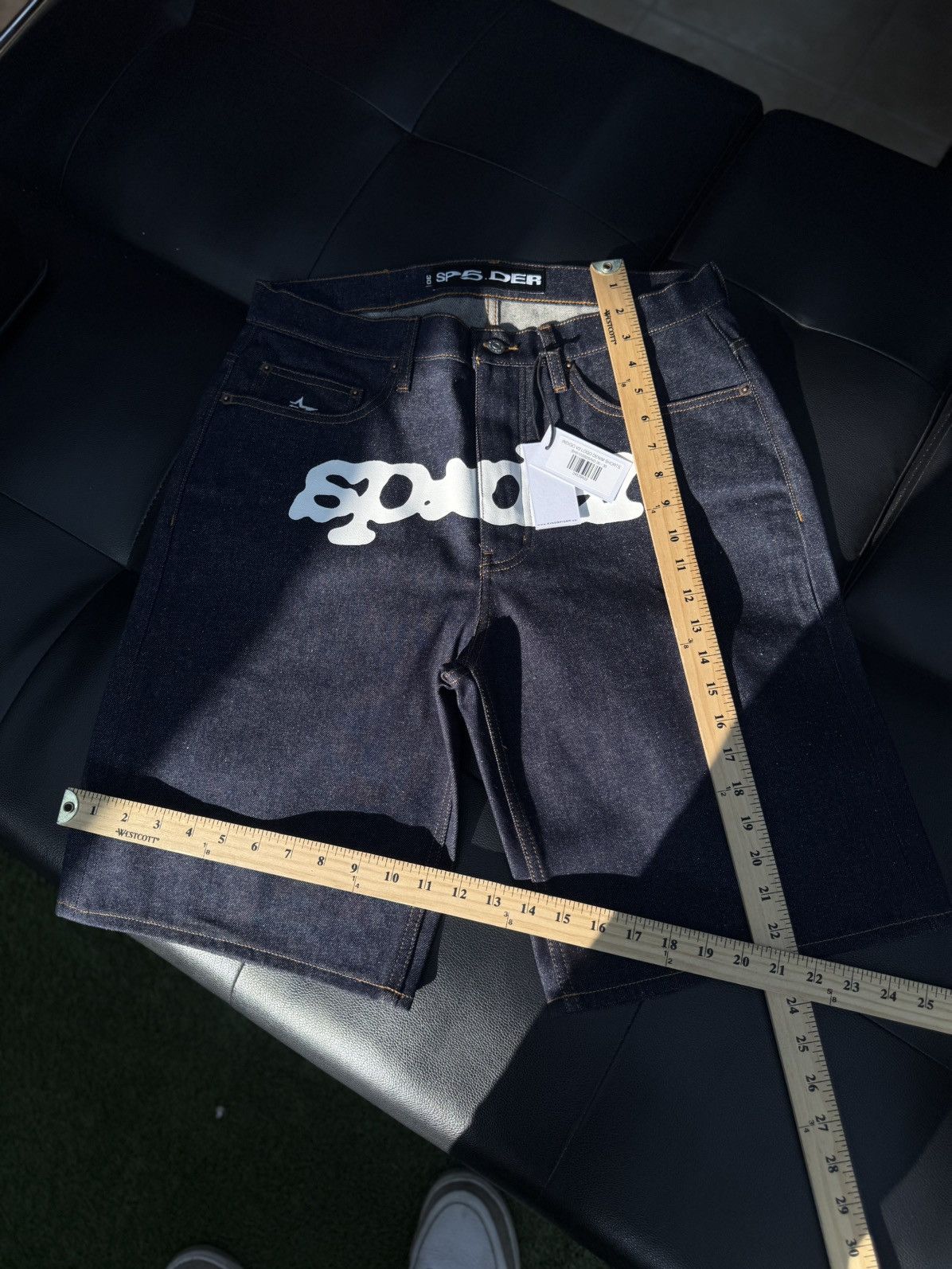 Sp5der Sp5der Jean Shorts Blue Size 38 (NEW) Size US 38 / EU 54 - 1 Thumbnail