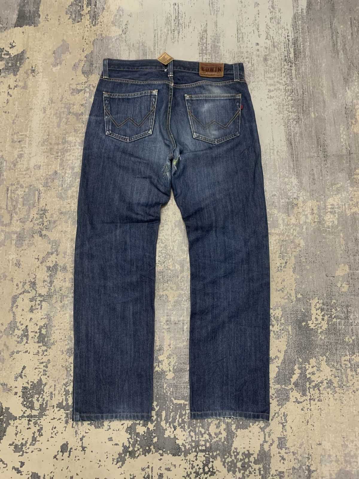 Japanese Brand Edwin Made In Japan Patchwork Jeans Size US 34 / EU 50 - 8 Thumbnail