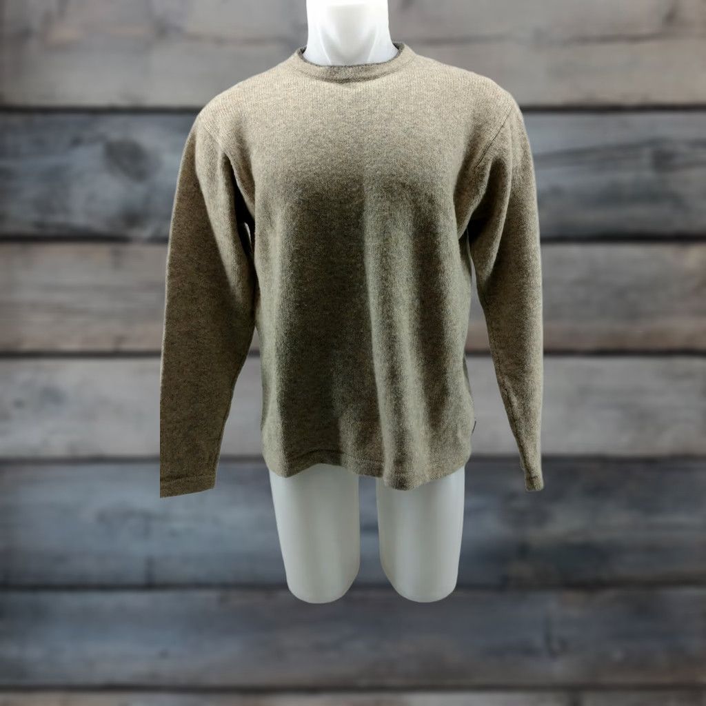 Vintage WOOLRICH Men's Wool Blend Sweater Size L Khaki Heather Pullover Size US L / EU 52-54 / 3 - 1 Thumbnail