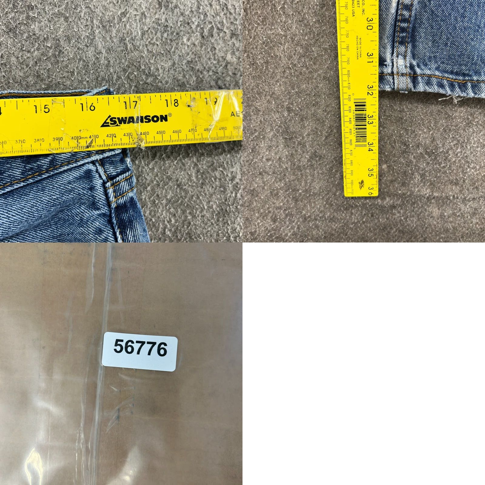 Levi's Levi's 505 Jeans Mens 33x32 Blue Regular Fit Straight Leg Light Wash Distressed Size US 33 - 10 Thumbnail