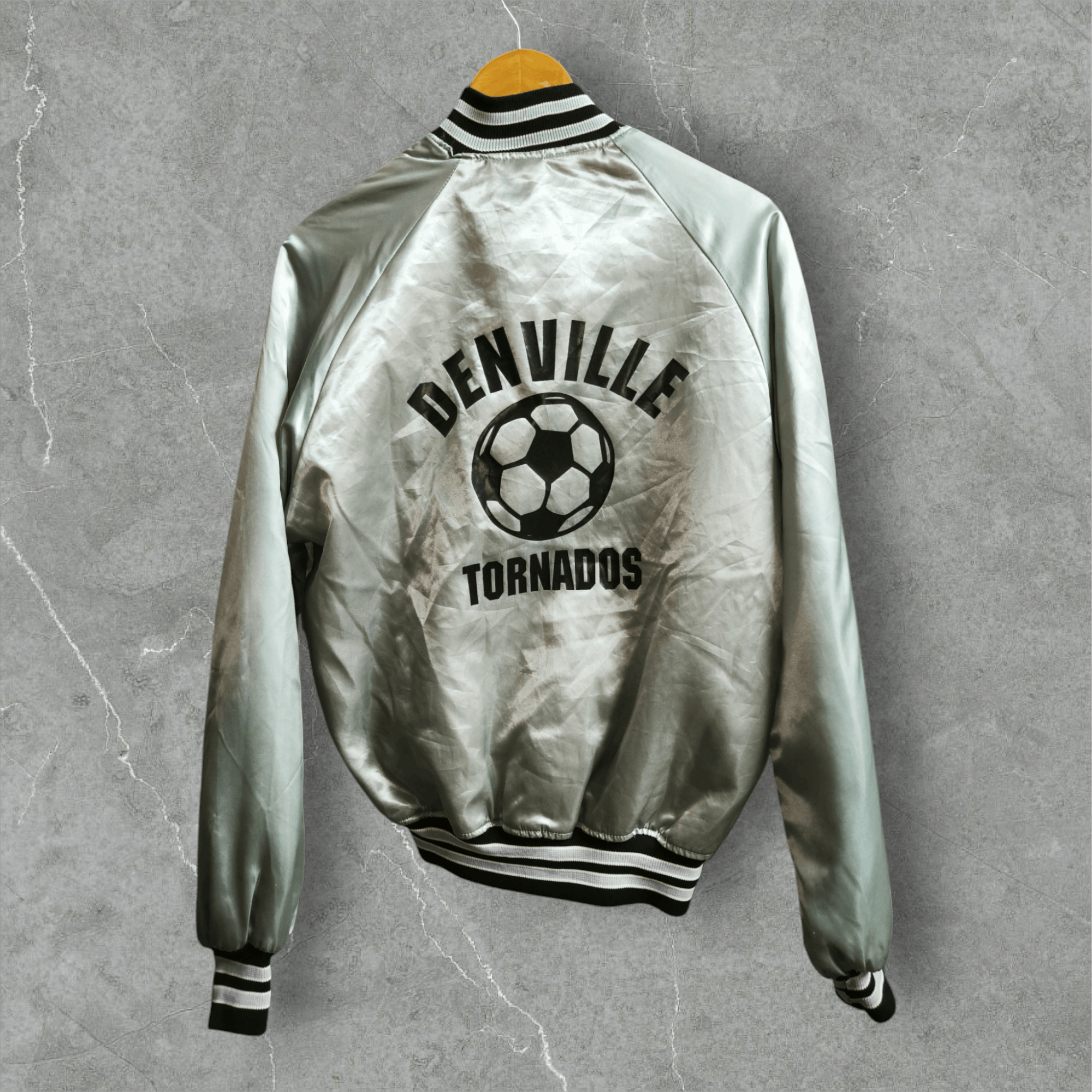 Howe × Vintage 80s Denville Tornados Satin Bomber Jacket Size US M / EU 48-50 / 2 - 7 Thumbnail
