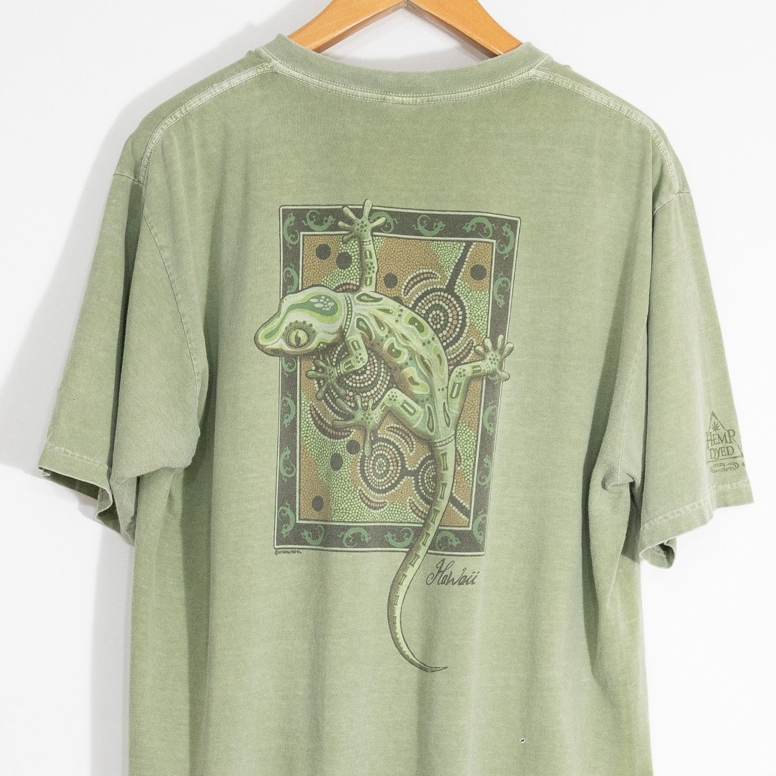 Vintage Vintage Crazy Shirts Hawaii Gecko Art T Shirt Mens Large Size US L / EU 52-54 / 3 - 2 Thumbnail